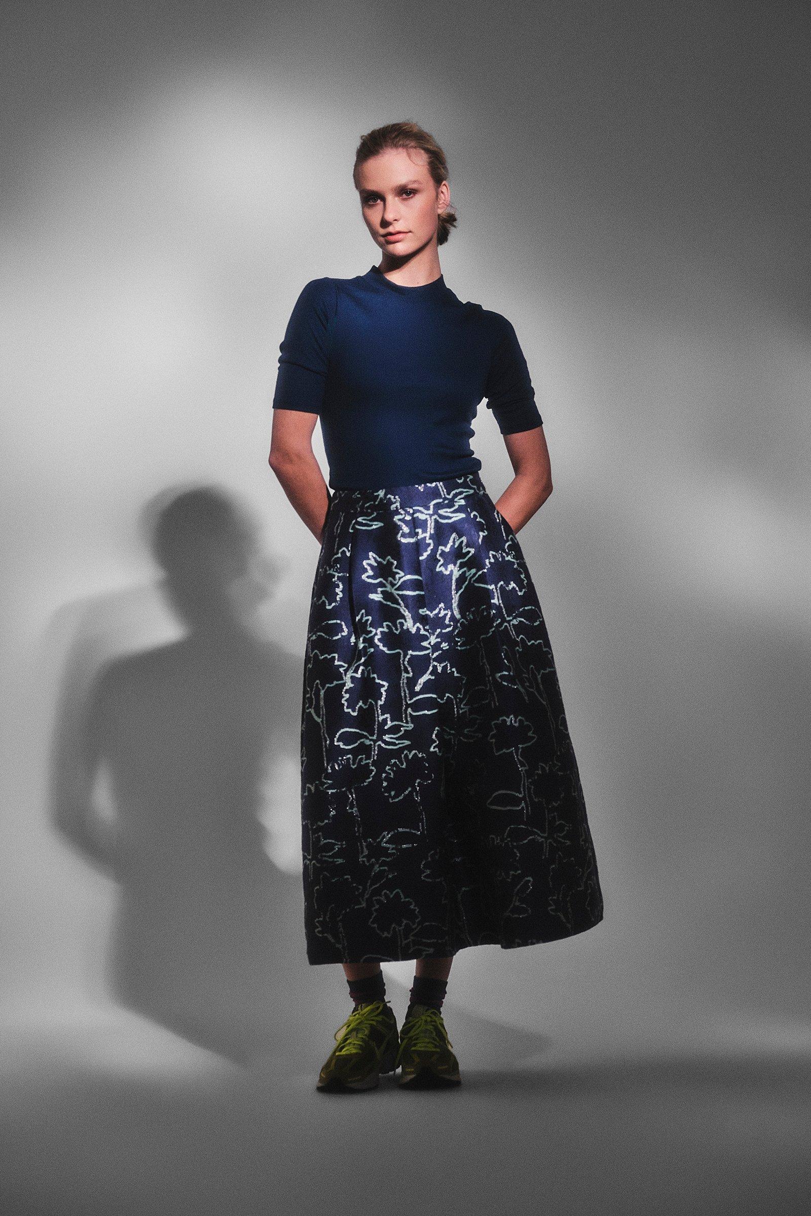 CKS Dames - SKAMILLA - midi skirt - dark green