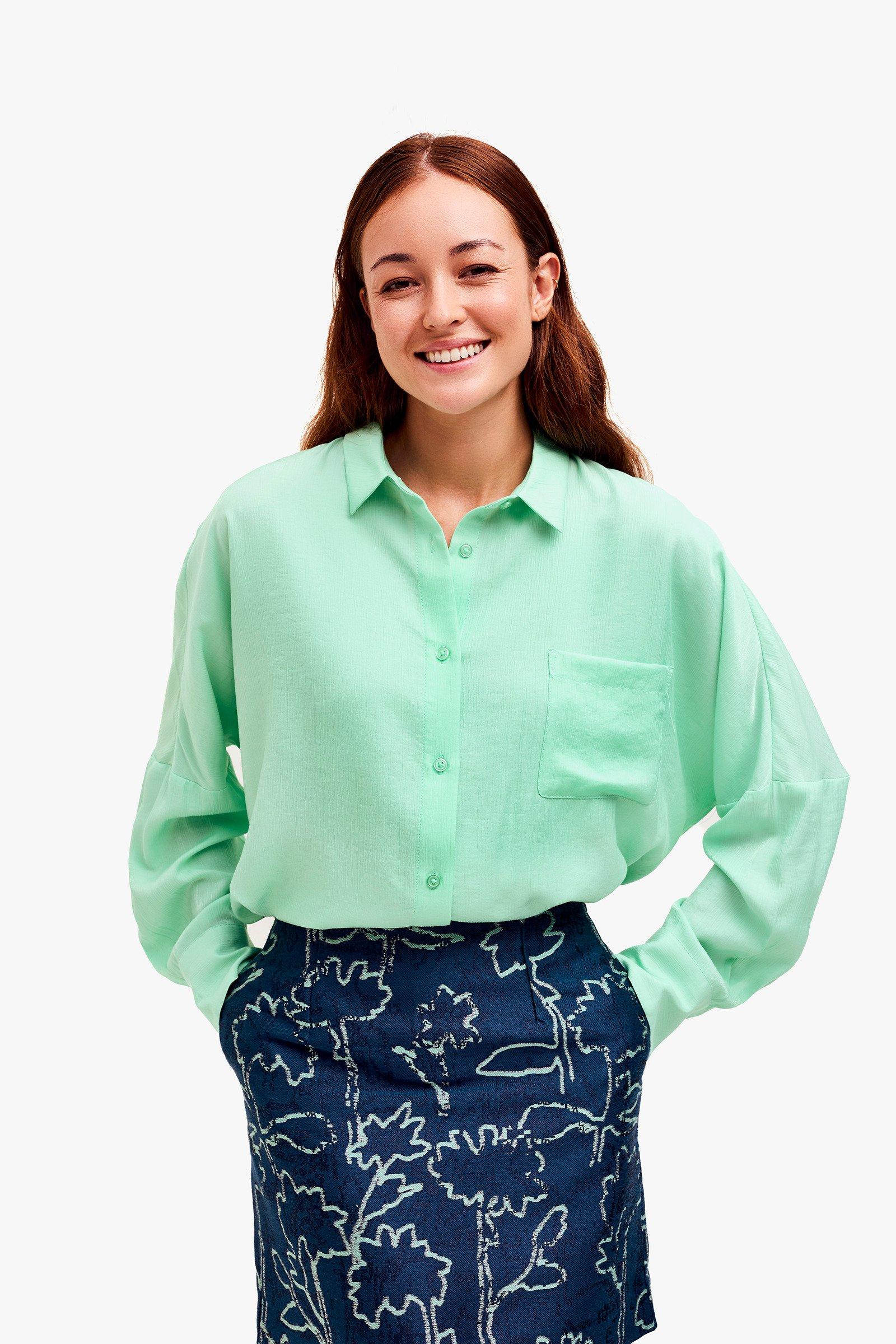 CKS Dames - WAZNA - blouse short sleeves - light green