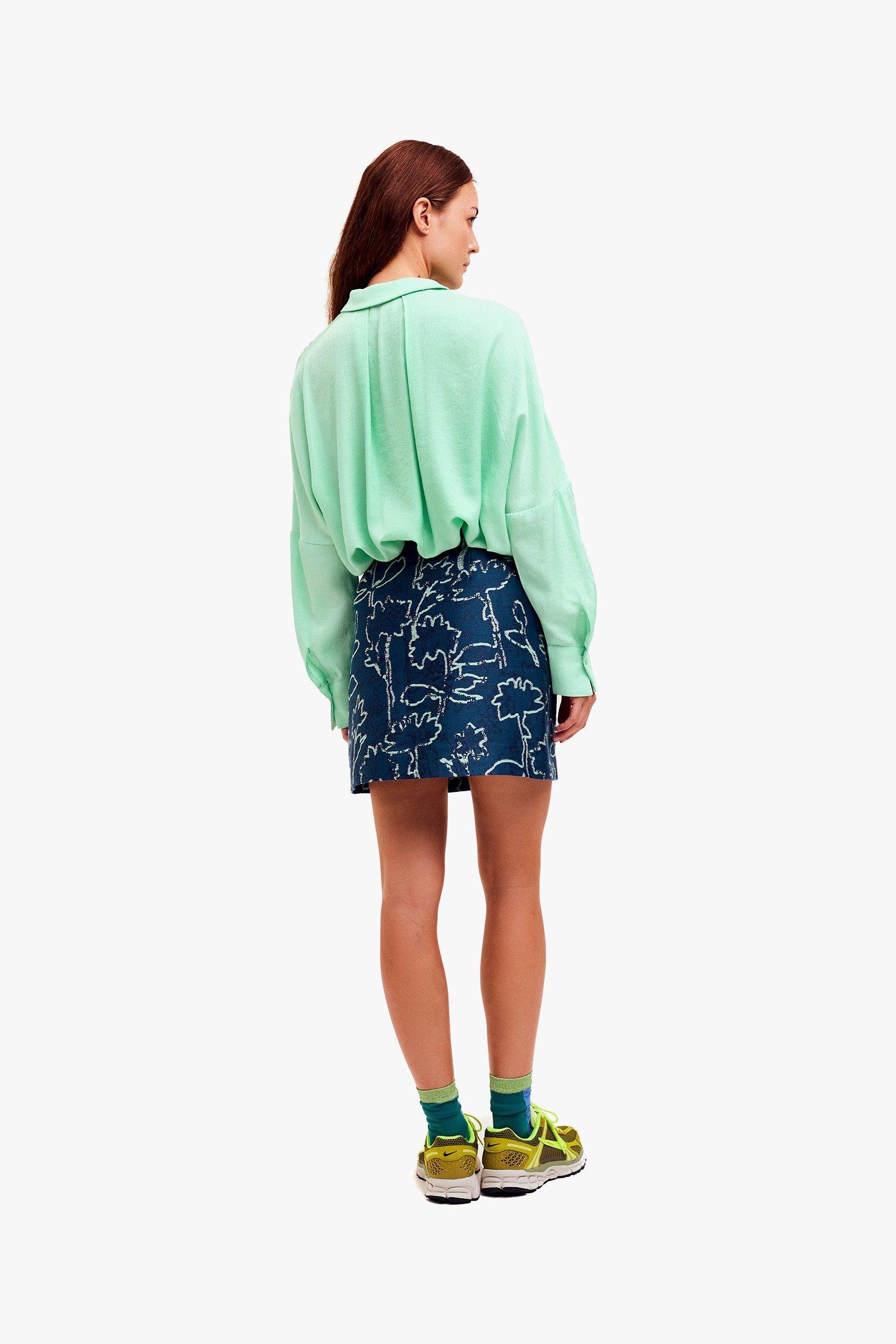CKS Dames - WAZNA - blouse korte mouwen - lichtgroen