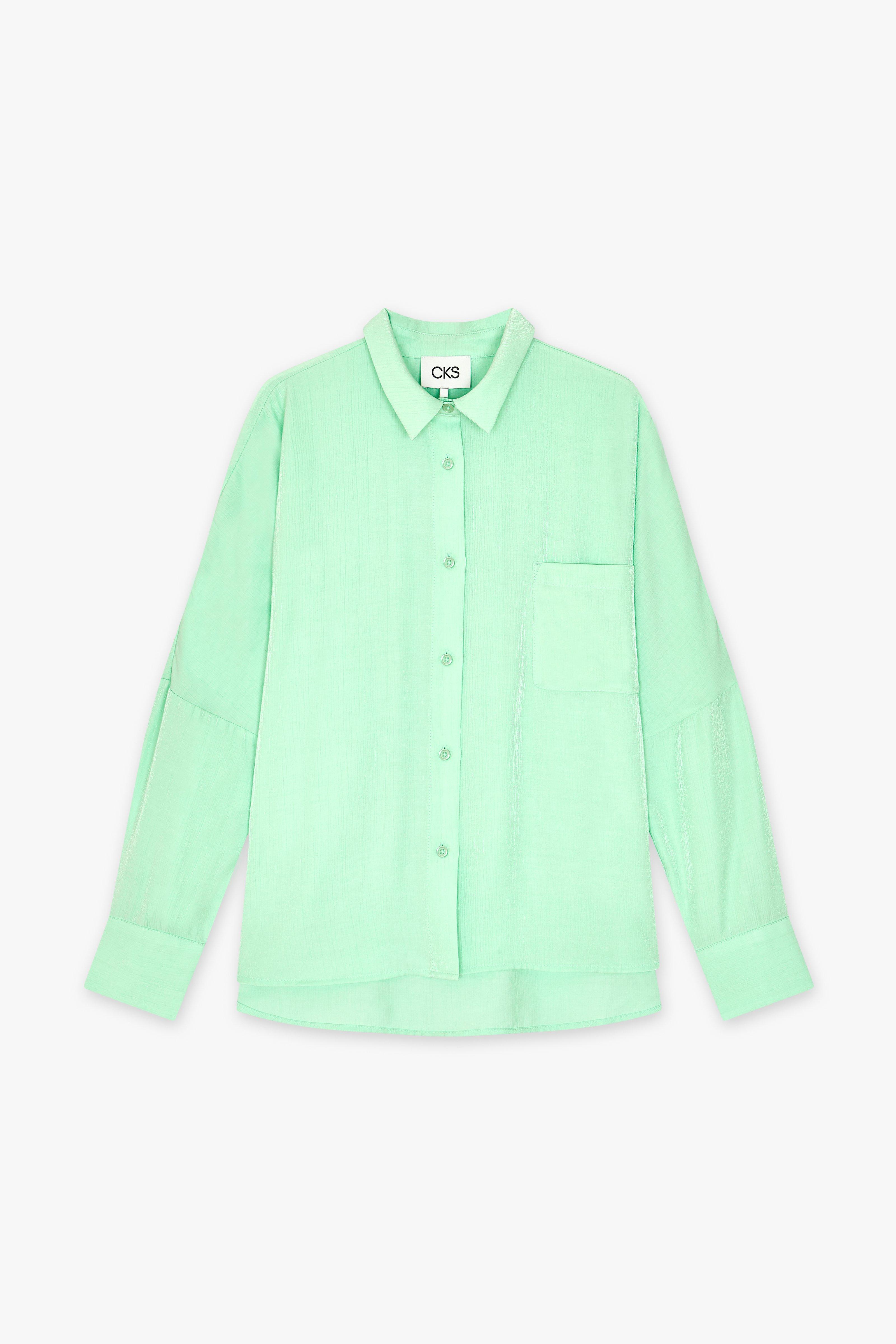 CKS Dames - WAZNA - blouse korte mouwen - lichtgroen