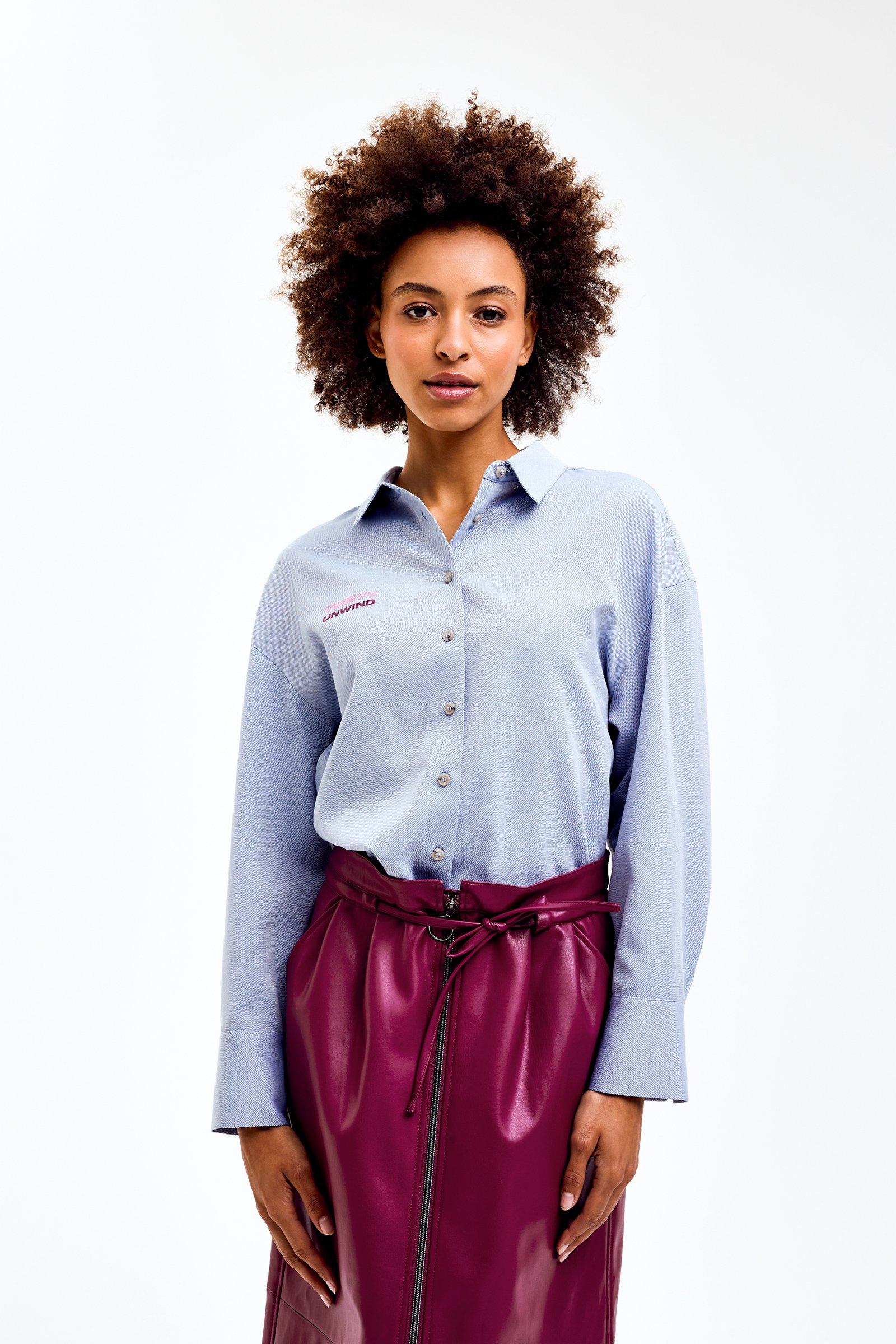 CKS Dames - SUPERB - blouse korte mouwen - lichtblauw