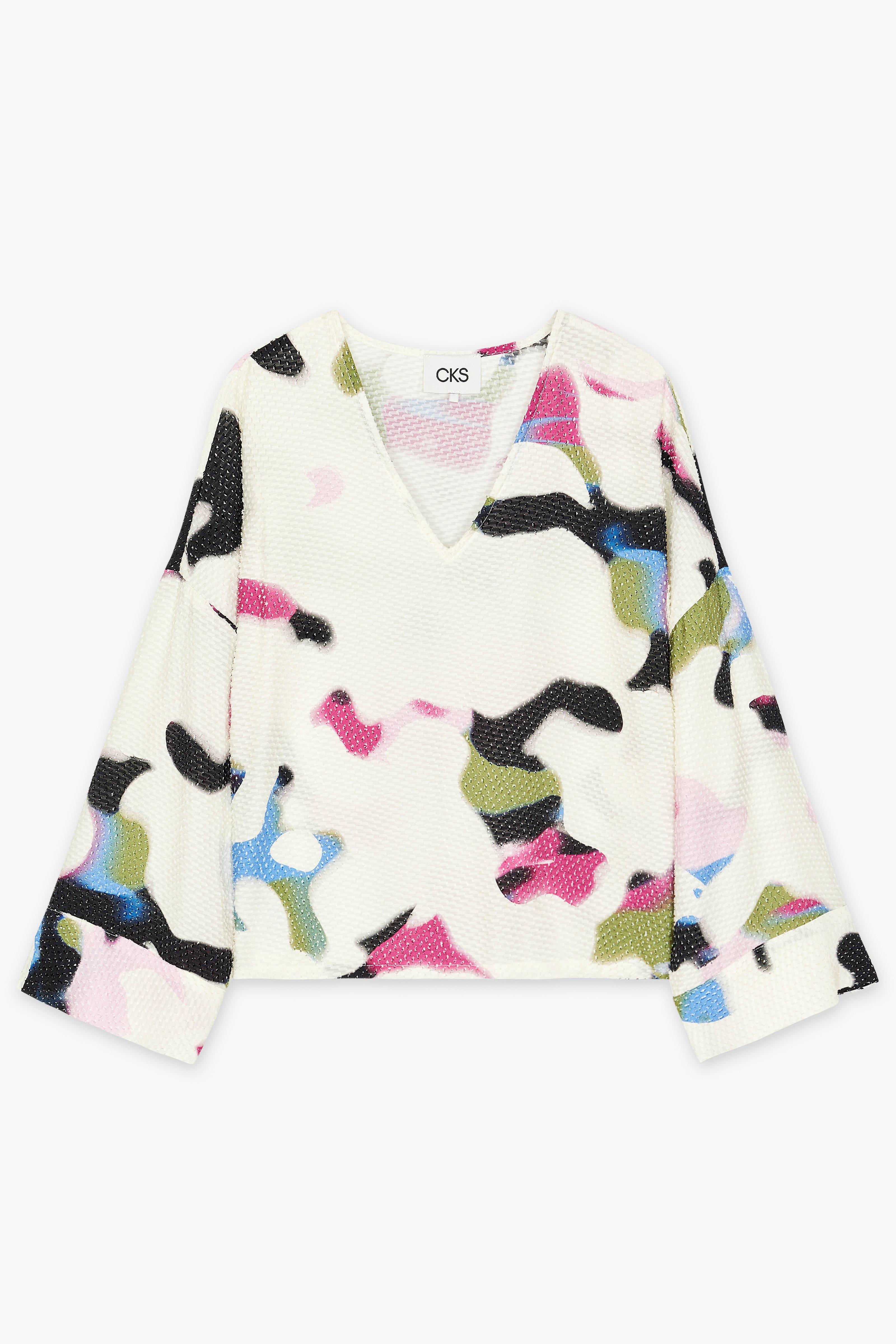 CKS Dames - SIMEA - blouse korte mouwen - wit