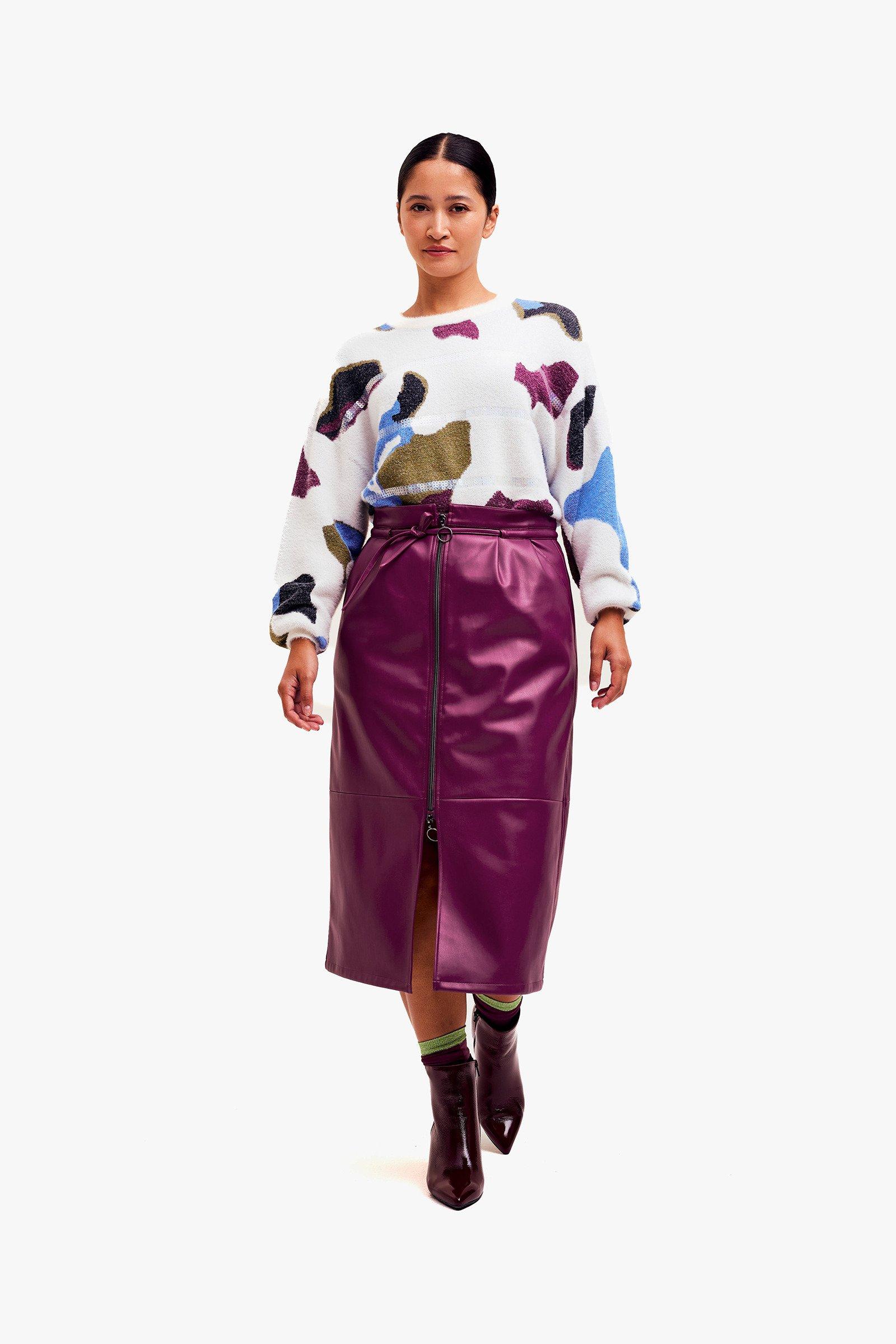 CKS Dames - SKEAT - midi skirt - red