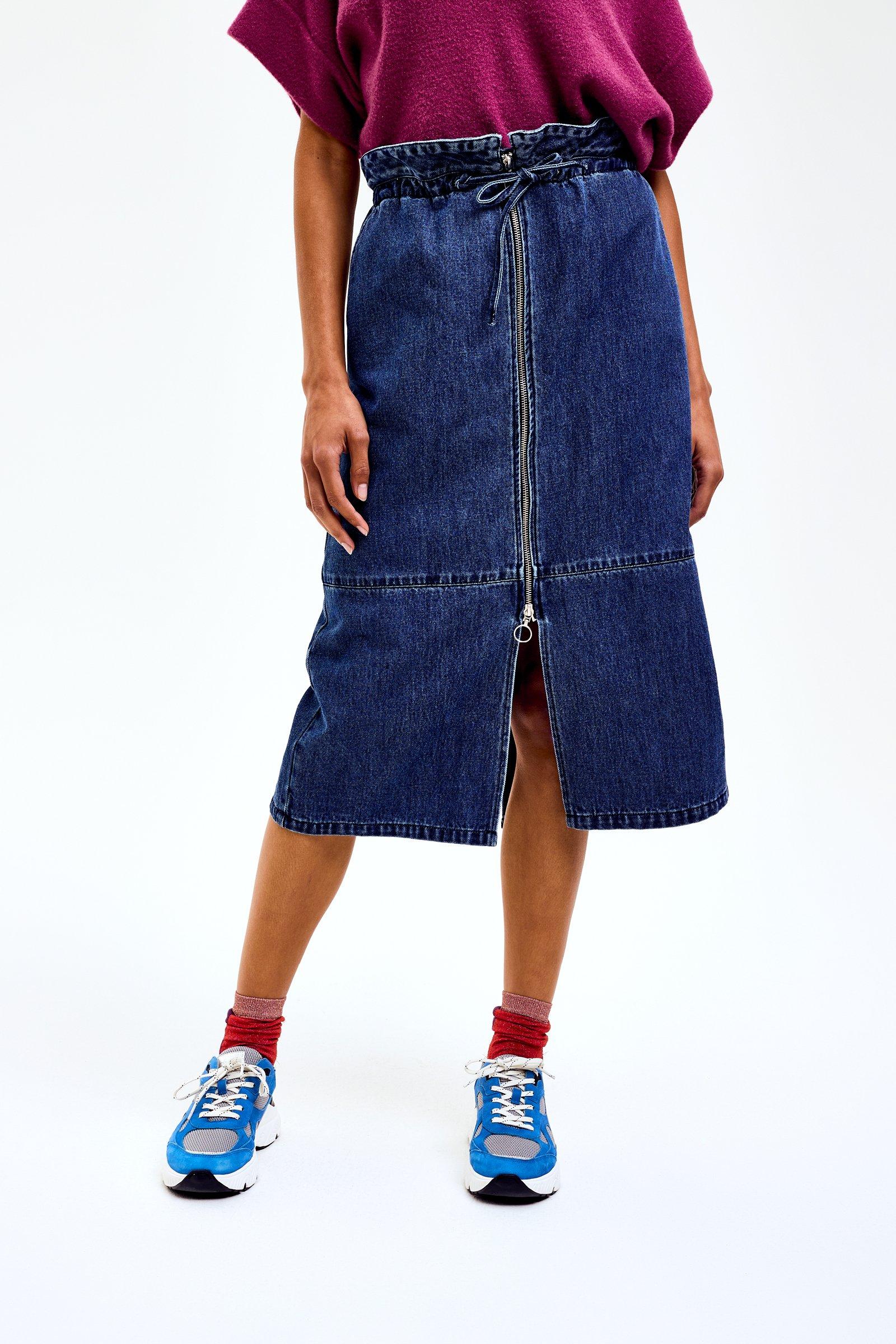 CKS Dames - SKEAT - midi skirt - blue