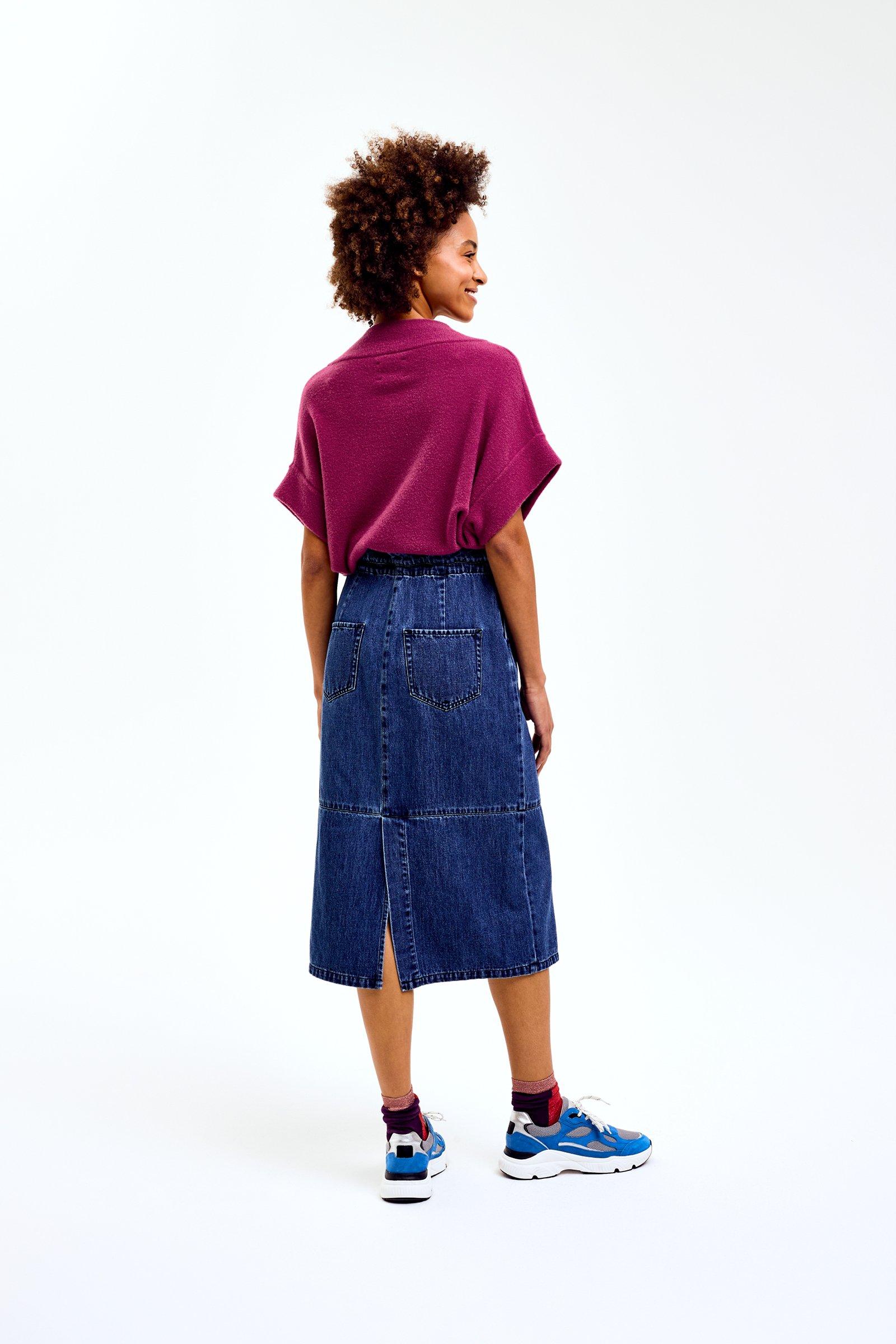 CKS Dames - SKEAT - midi skirt - blue