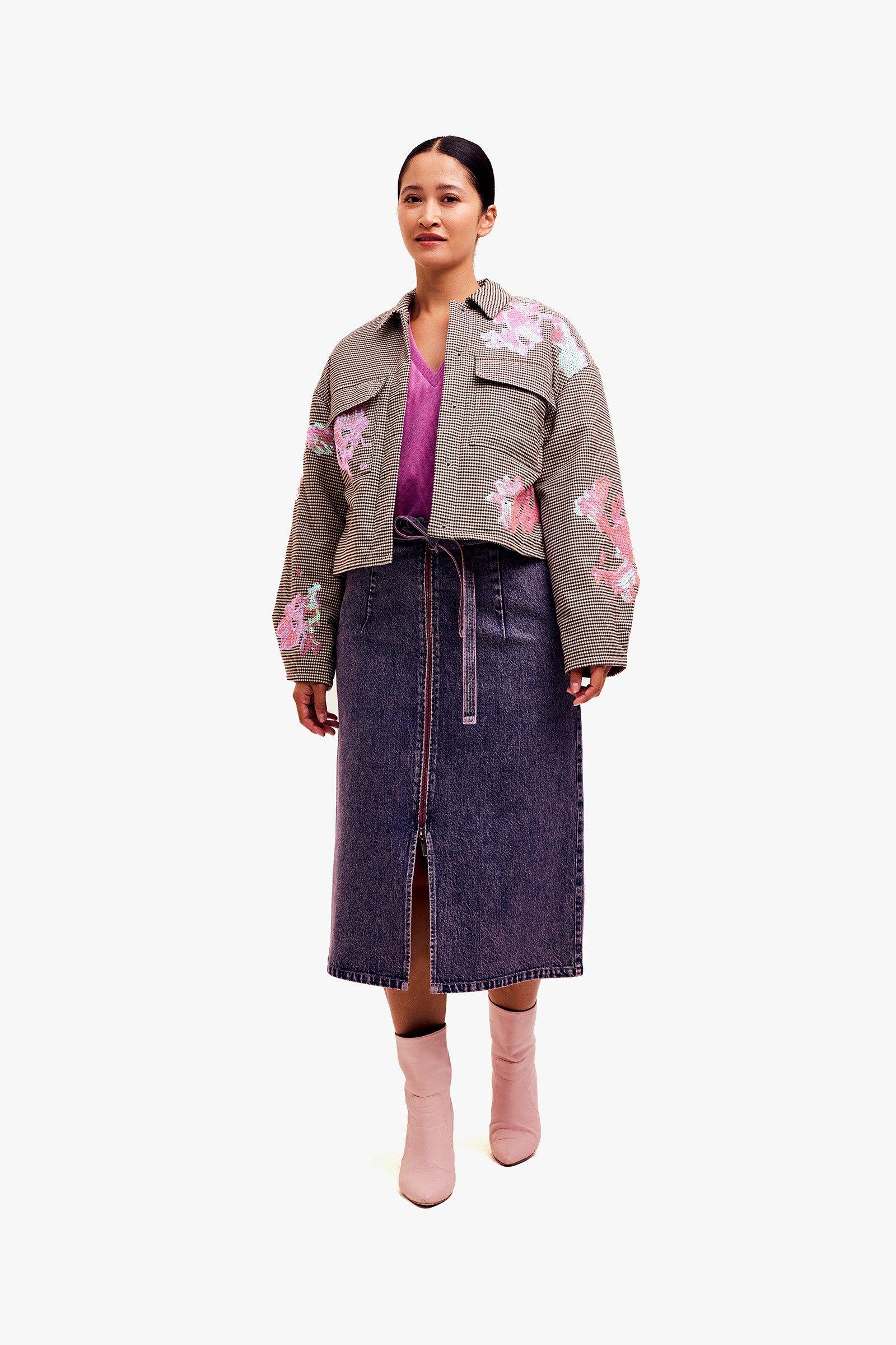CKS Dames - CAIRA - veste fantaisie - brun clair