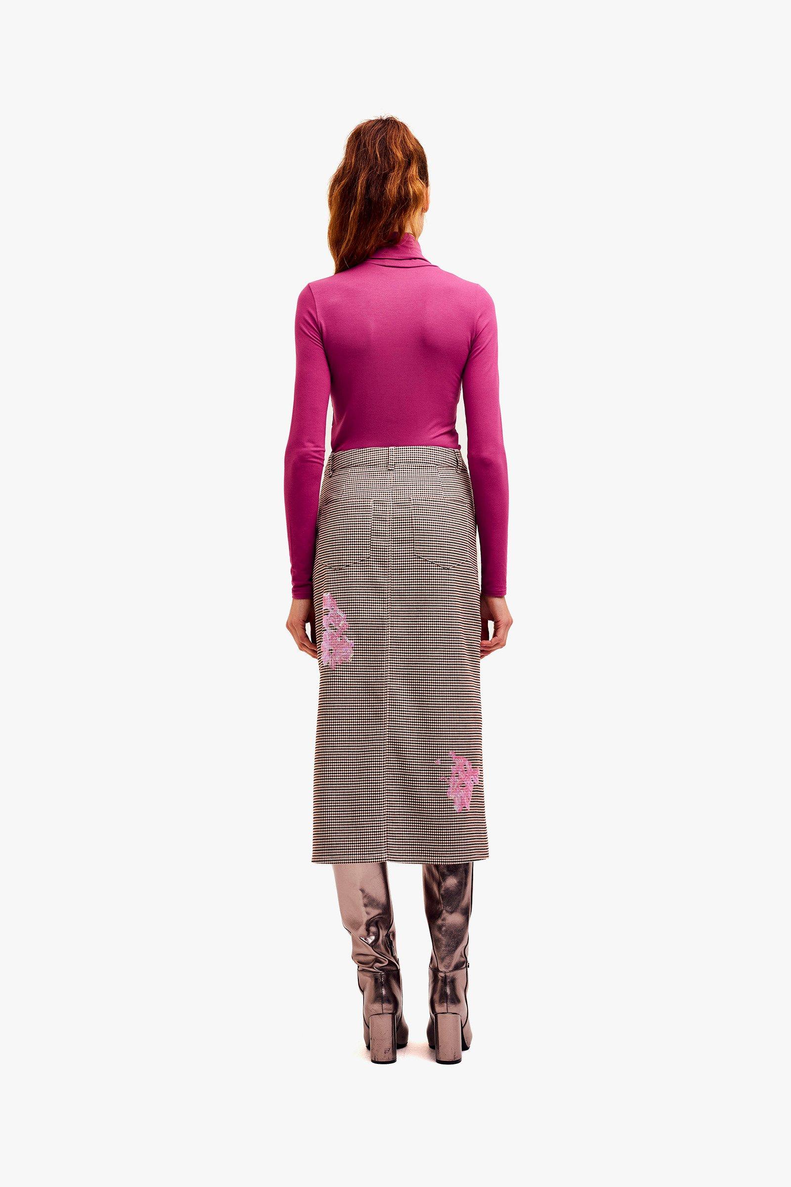 CKS Dames - SKIPPY - midi skirt - bright brown