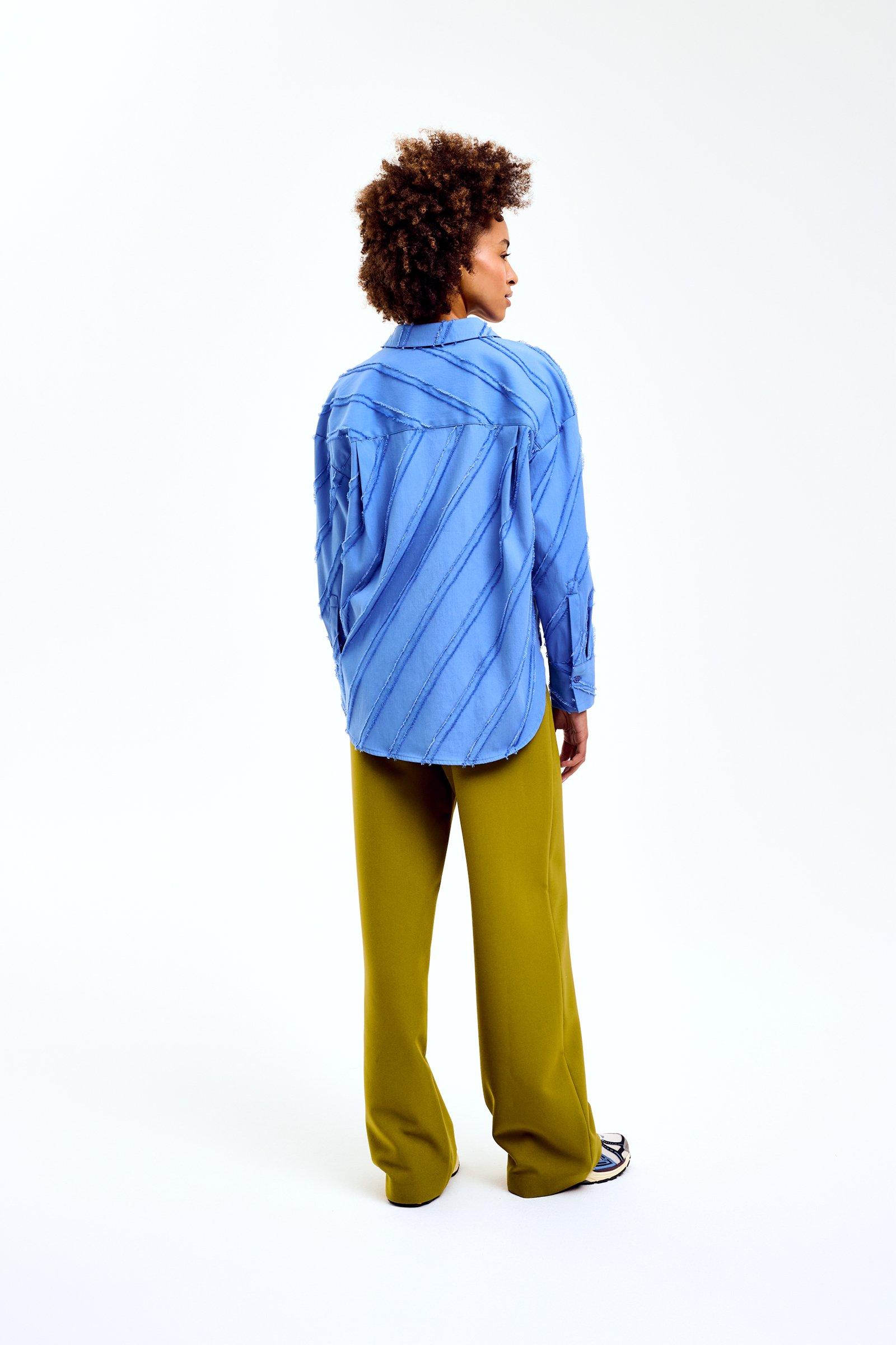 CKS Dames - SUPERS - Bluse Kurze Ärmel - Blau