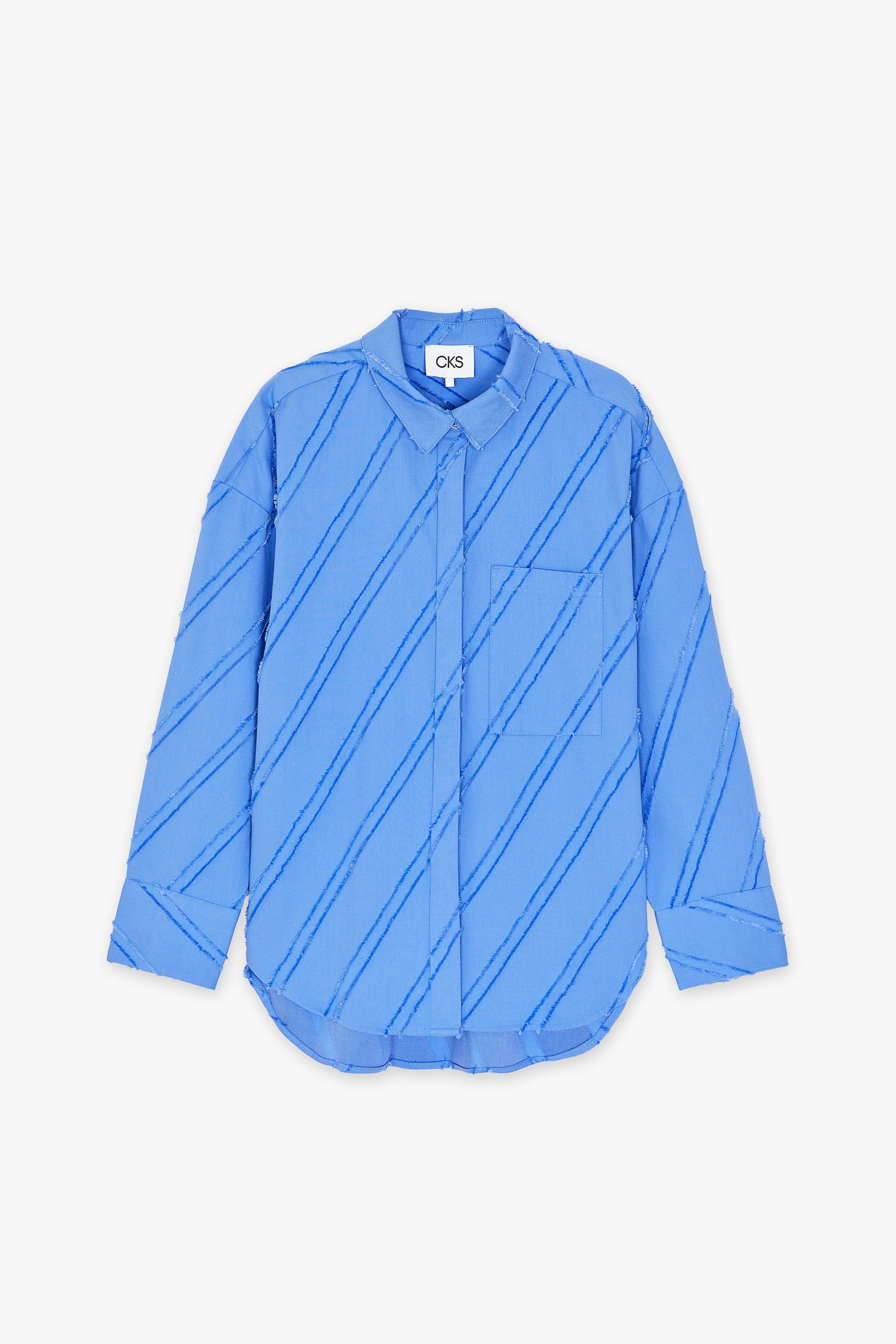 CKS Dames - SUPERS - blouse korte mouwen - blauw