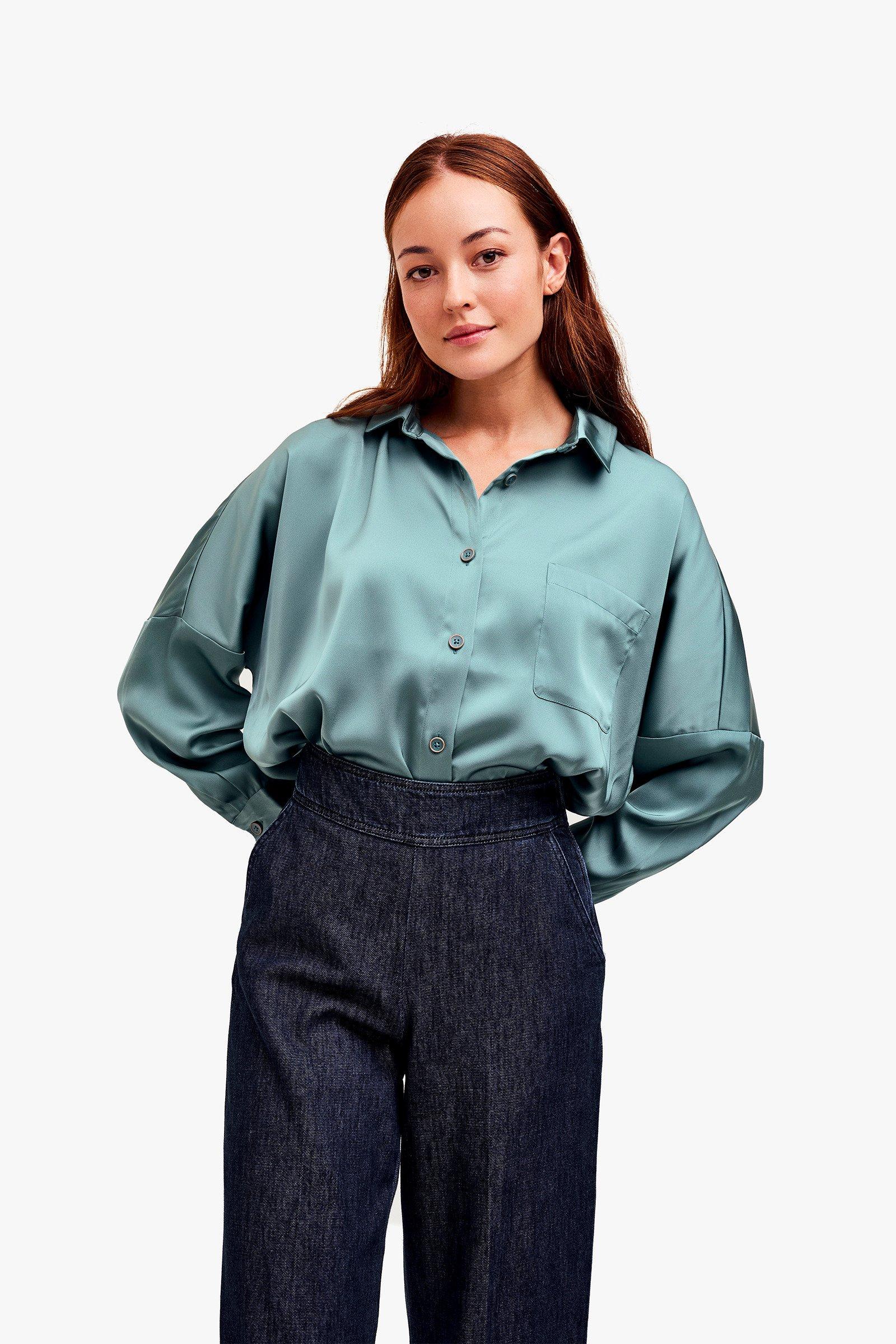 CKS Dames - WAZNA - blouse short sleeves - green