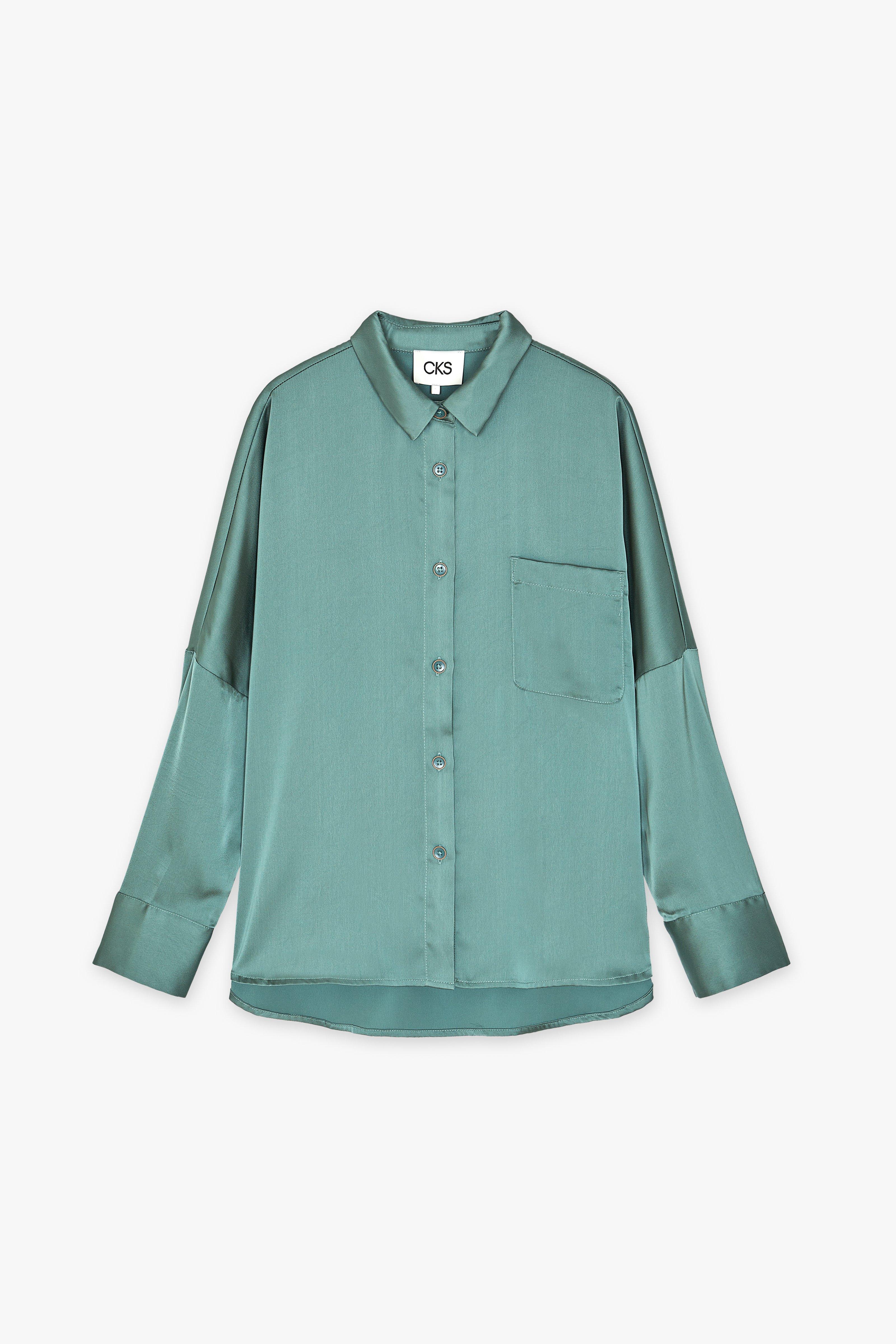 CKS Dames - WAZNA - blouse korte mouwen - khaki