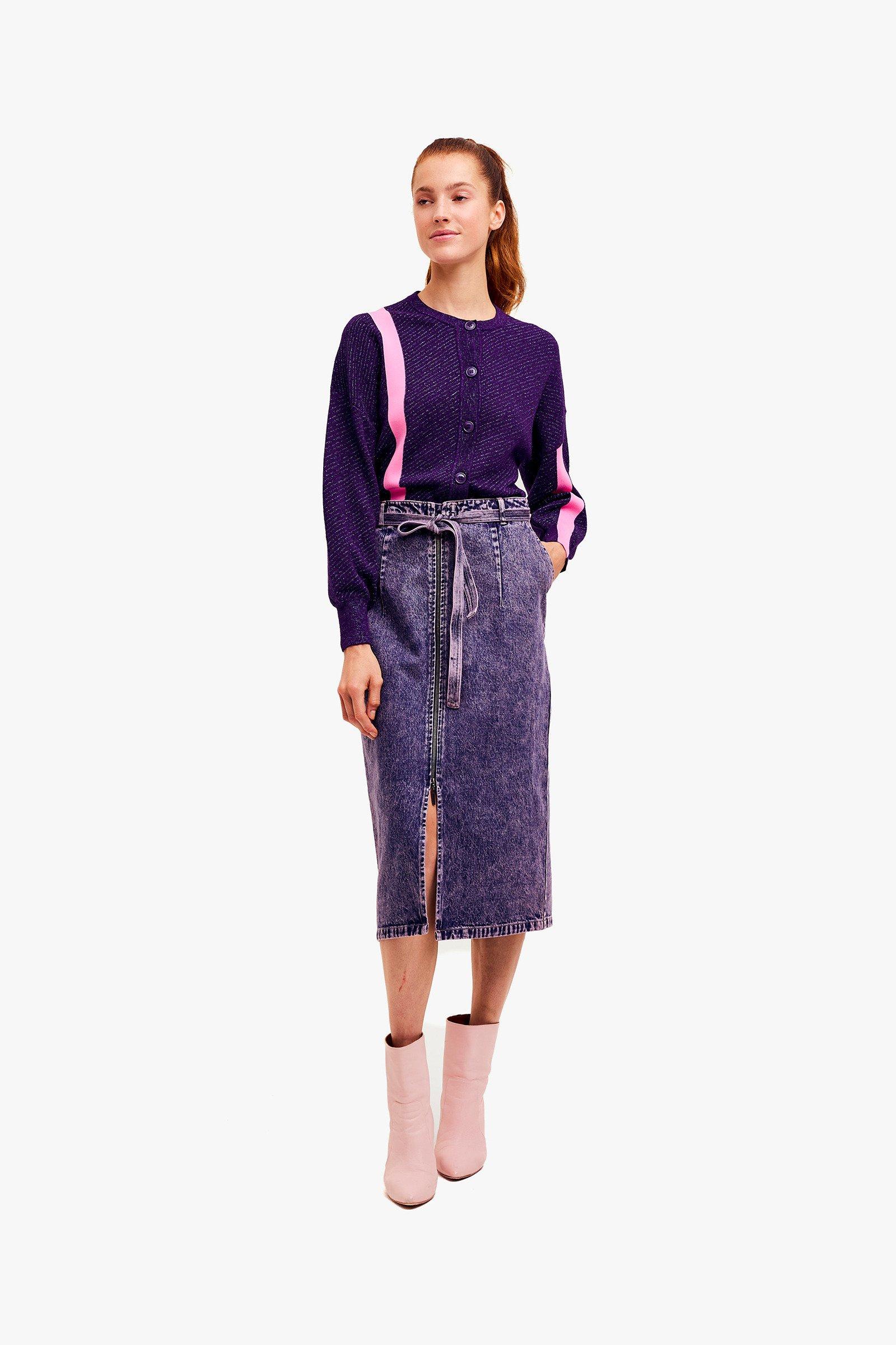 CKS Dames - COLISH - Strickjacke - Violett