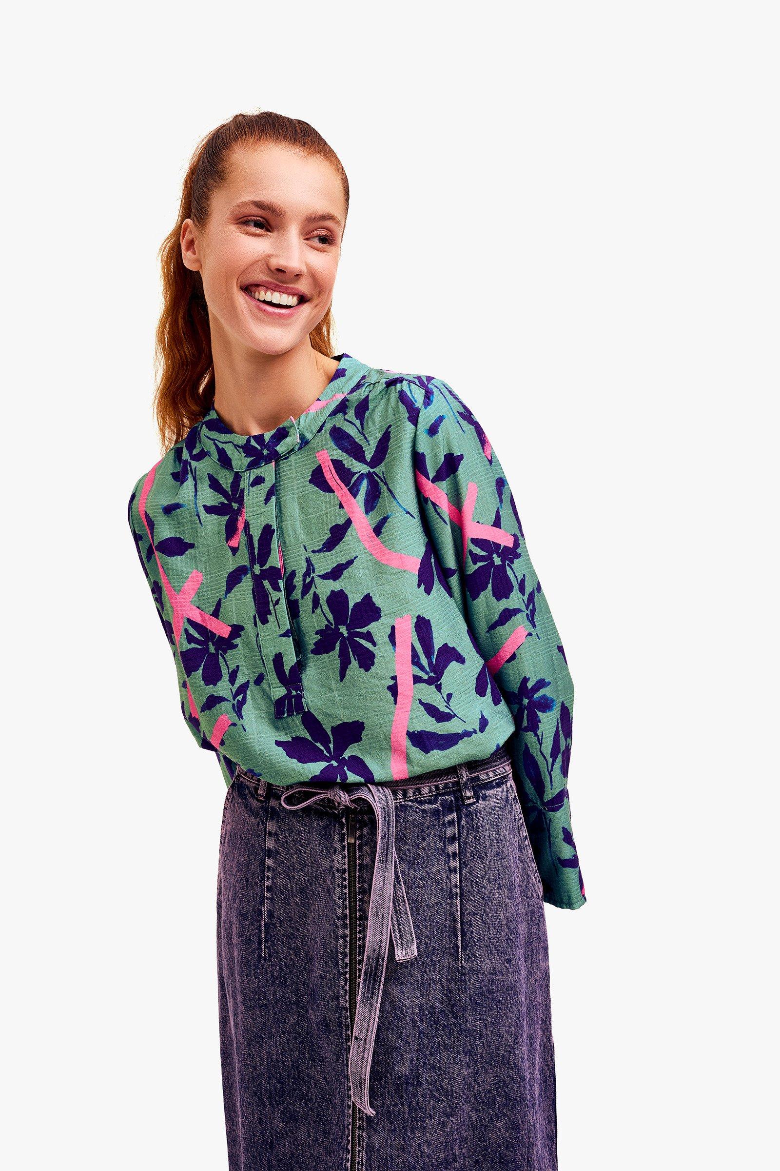 CKS Dames - SALEDO - blouse short sleeves - dark green