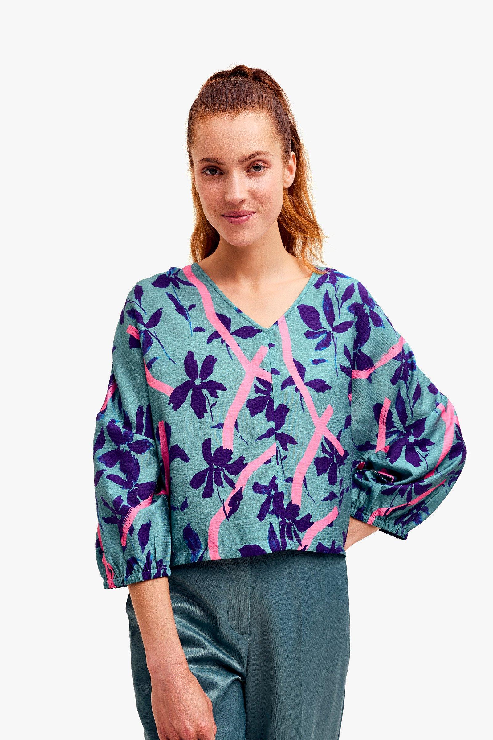 CKS Dames - SWEETA - blouse short sleeves - dark green