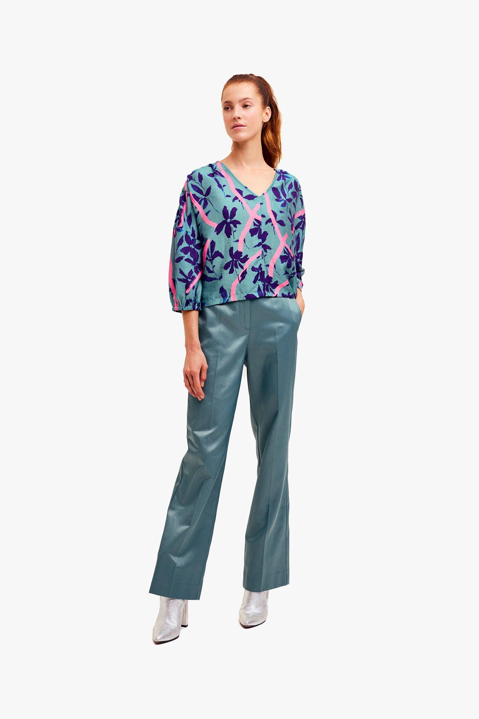 CKS Dames - SWEETA - blouse short sleeves - dark green