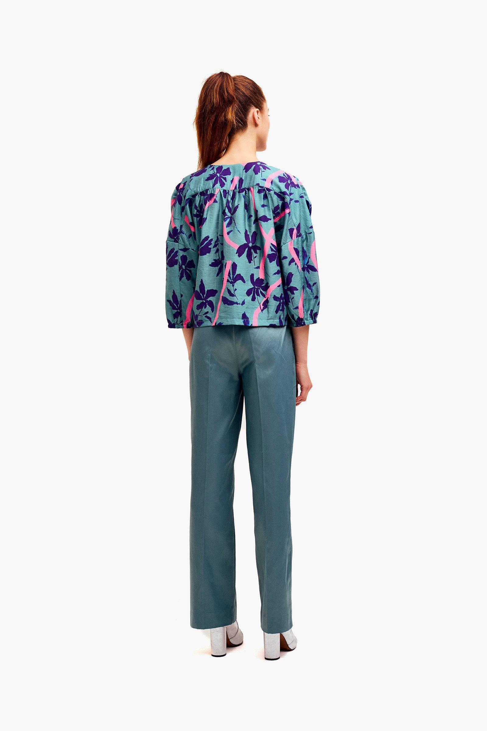 CKS Dames - SWEETA - blouse short sleeves - dark green