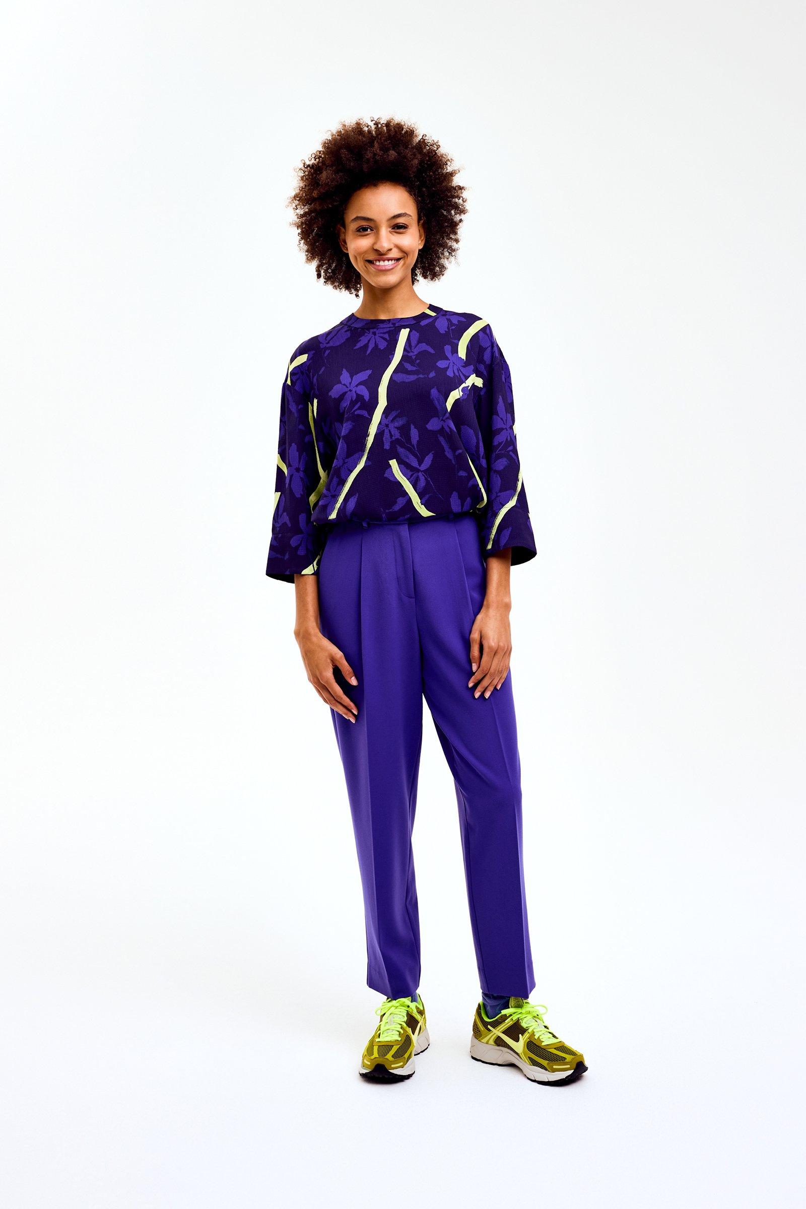CKS Dames - SAYA - blouse korte mouwen - paars