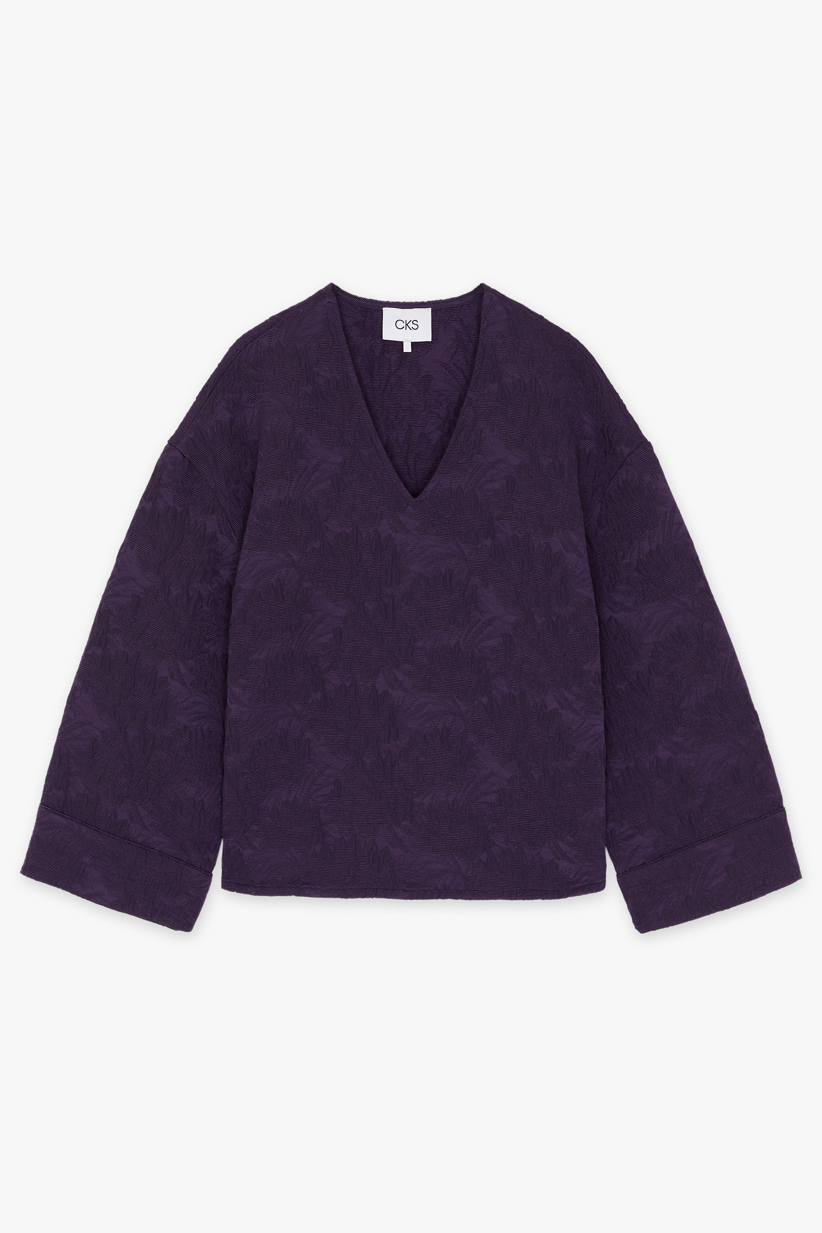 CKS Dames - SIMEA - blouse korte mouwen - paars