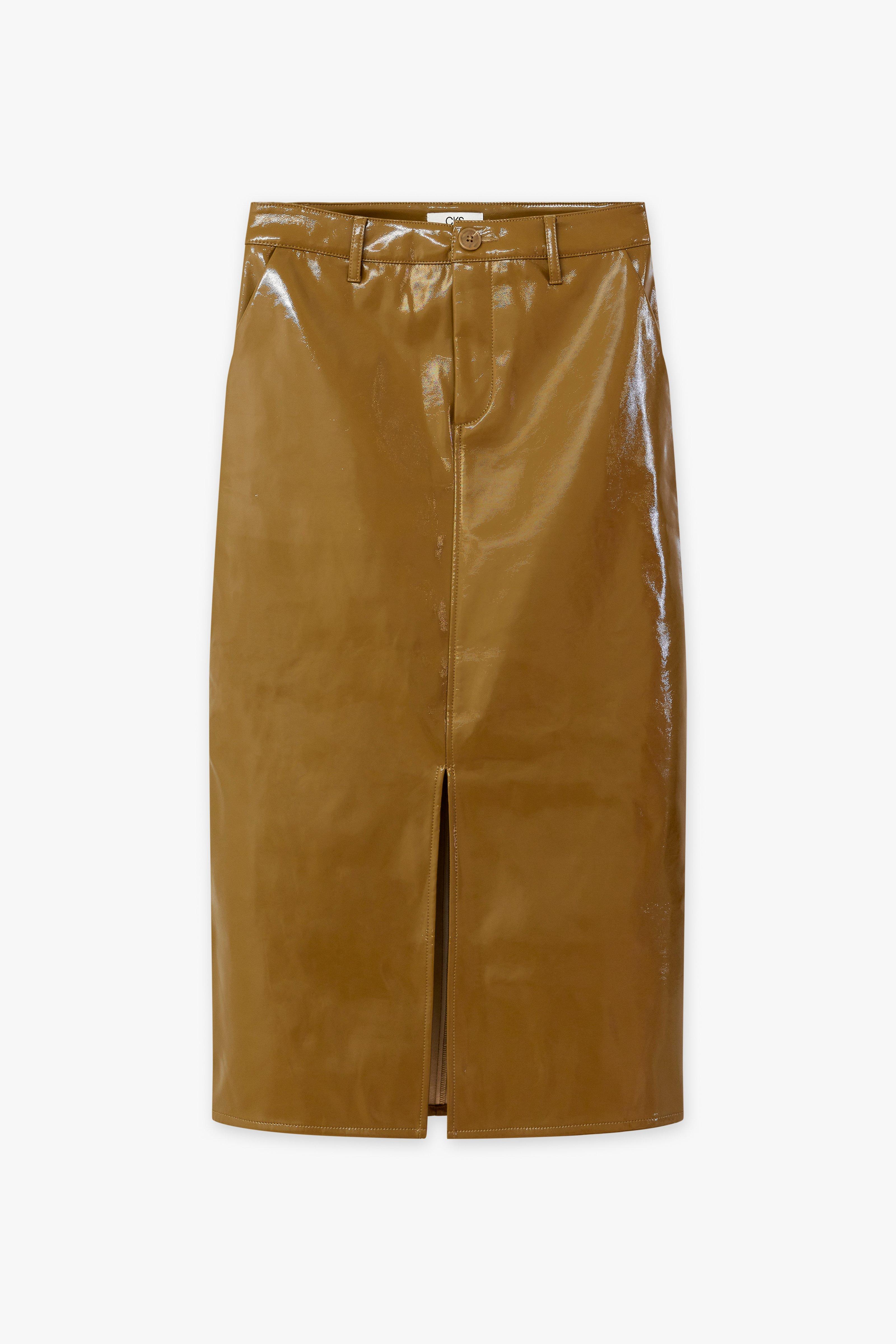 CKS Dames - SKIPPY - midi skirt - brown