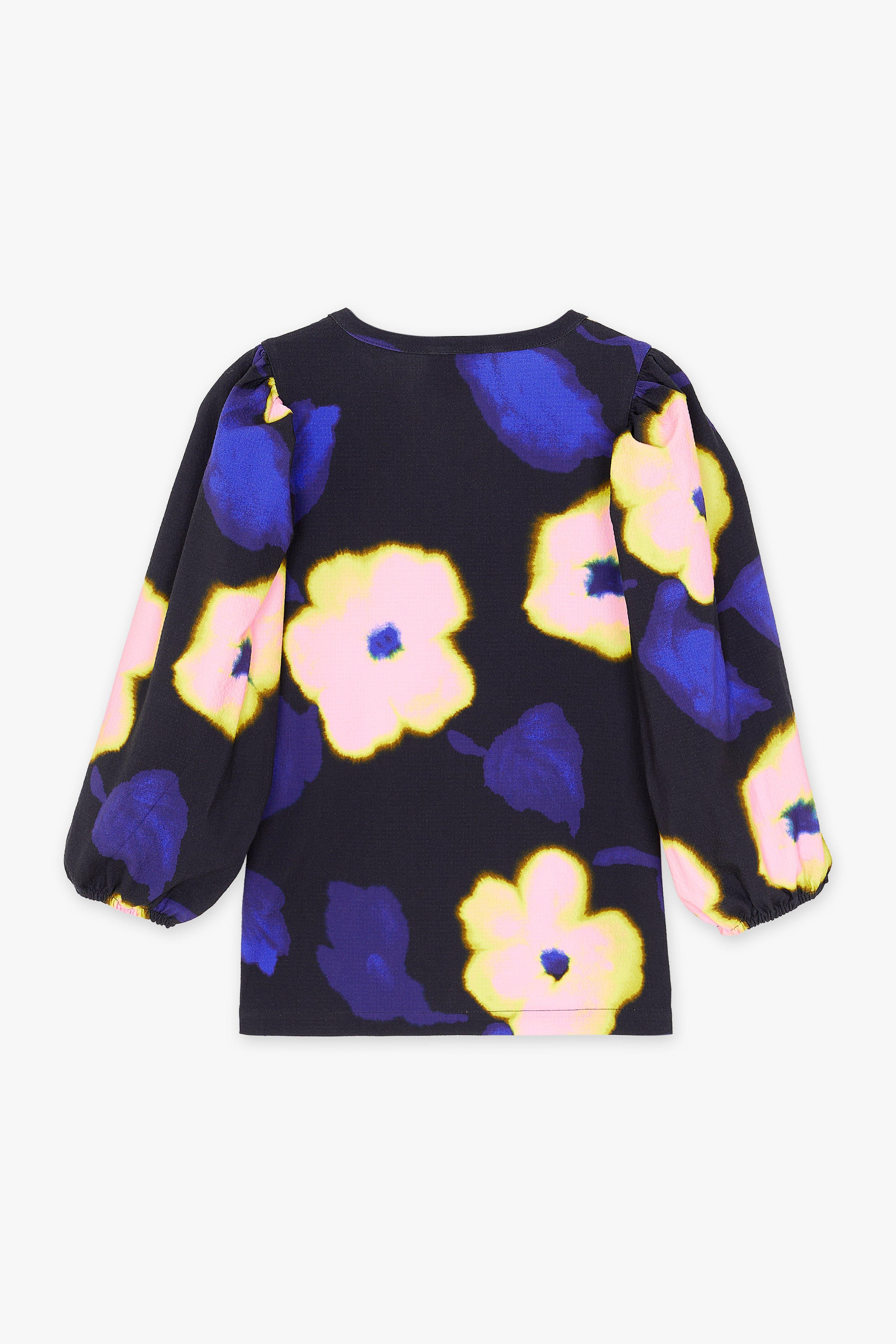 CKS Dames - BULANI - blouse korte mouwen - blauw