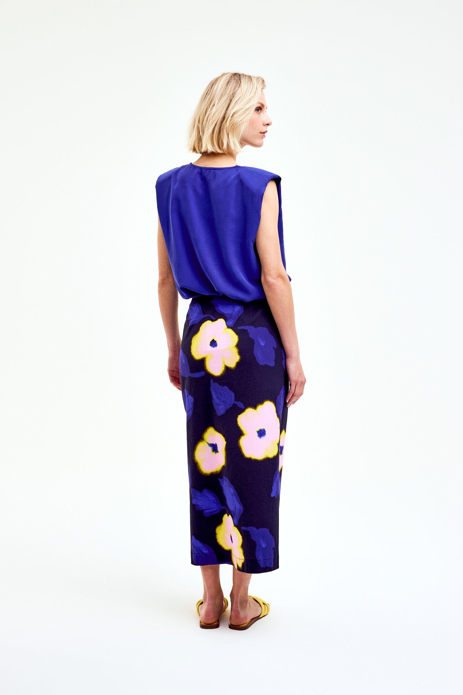 CKS Dames - SKITTLELONG - Midi Rock - Blau