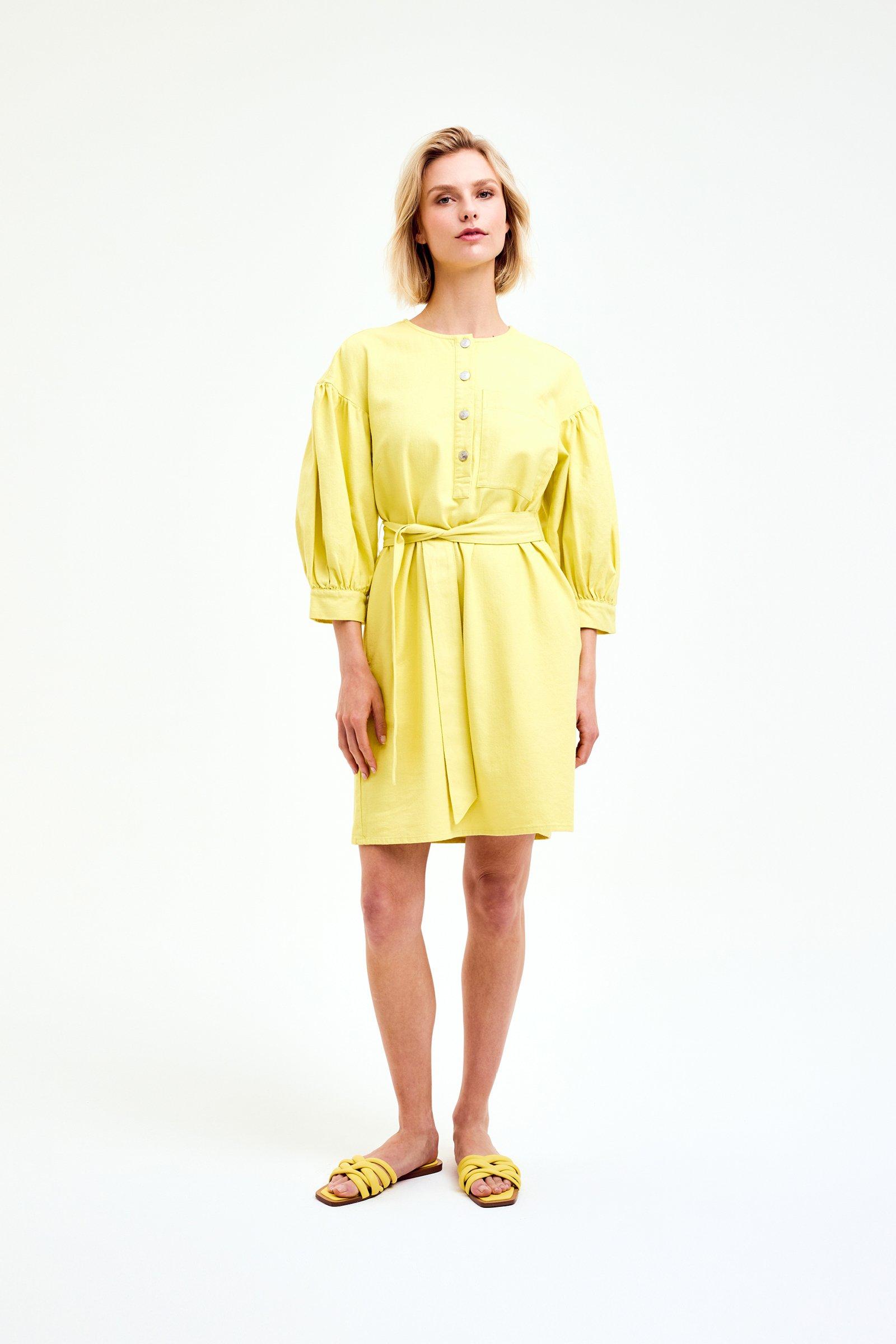 CKS Dames - IVAZ - robe courte - jaune claire
