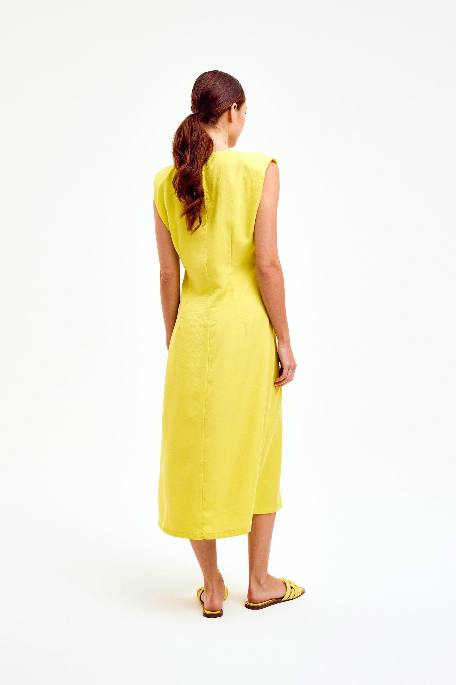 CKS Dames - DINDA - Midi-Kleid - Hellgelb