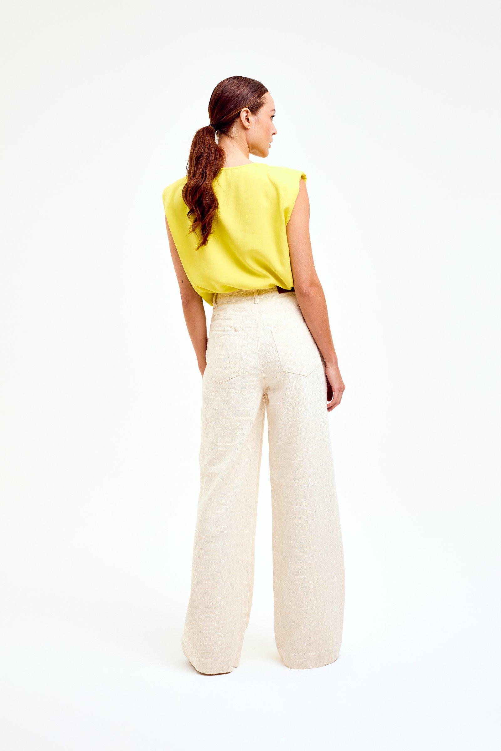 CKS Dames - SINDA - blouse half-length sleeves - light yellow