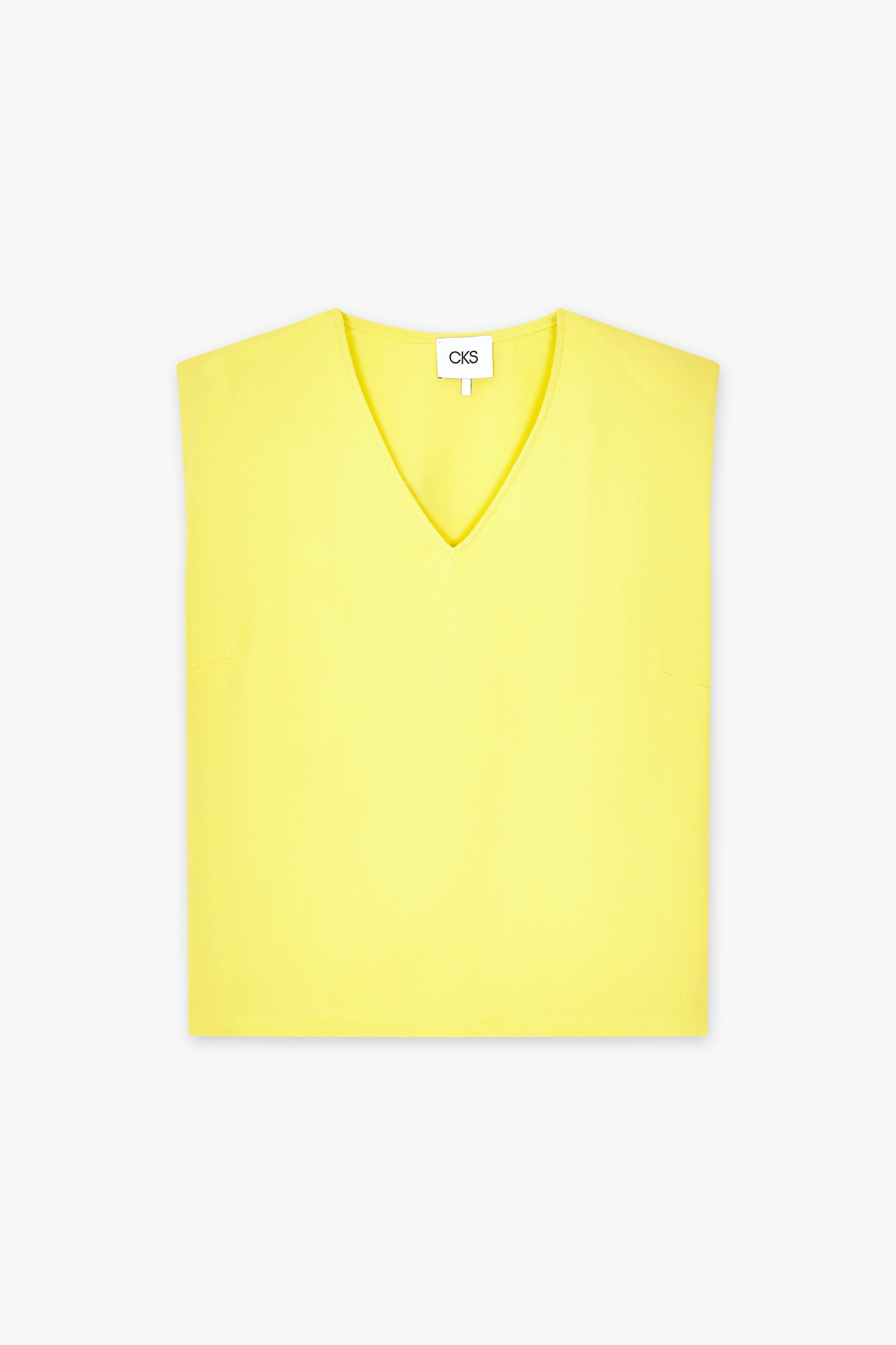 CKS Dames - SINDA - blouse half-length sleeves - light yellow