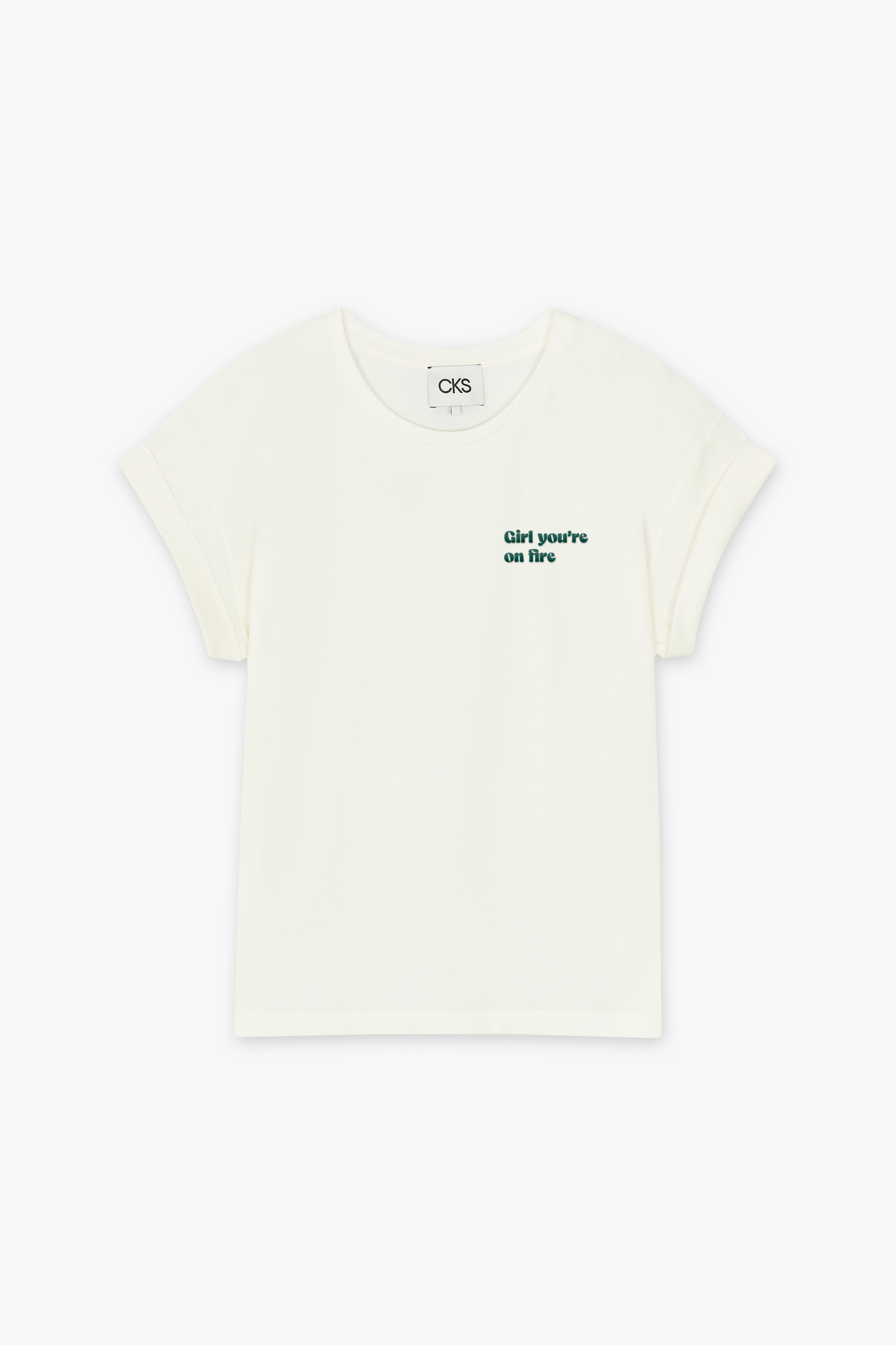 CKS Dames - JUNAGI - T-Shirt Kurzarm - Hellbeige