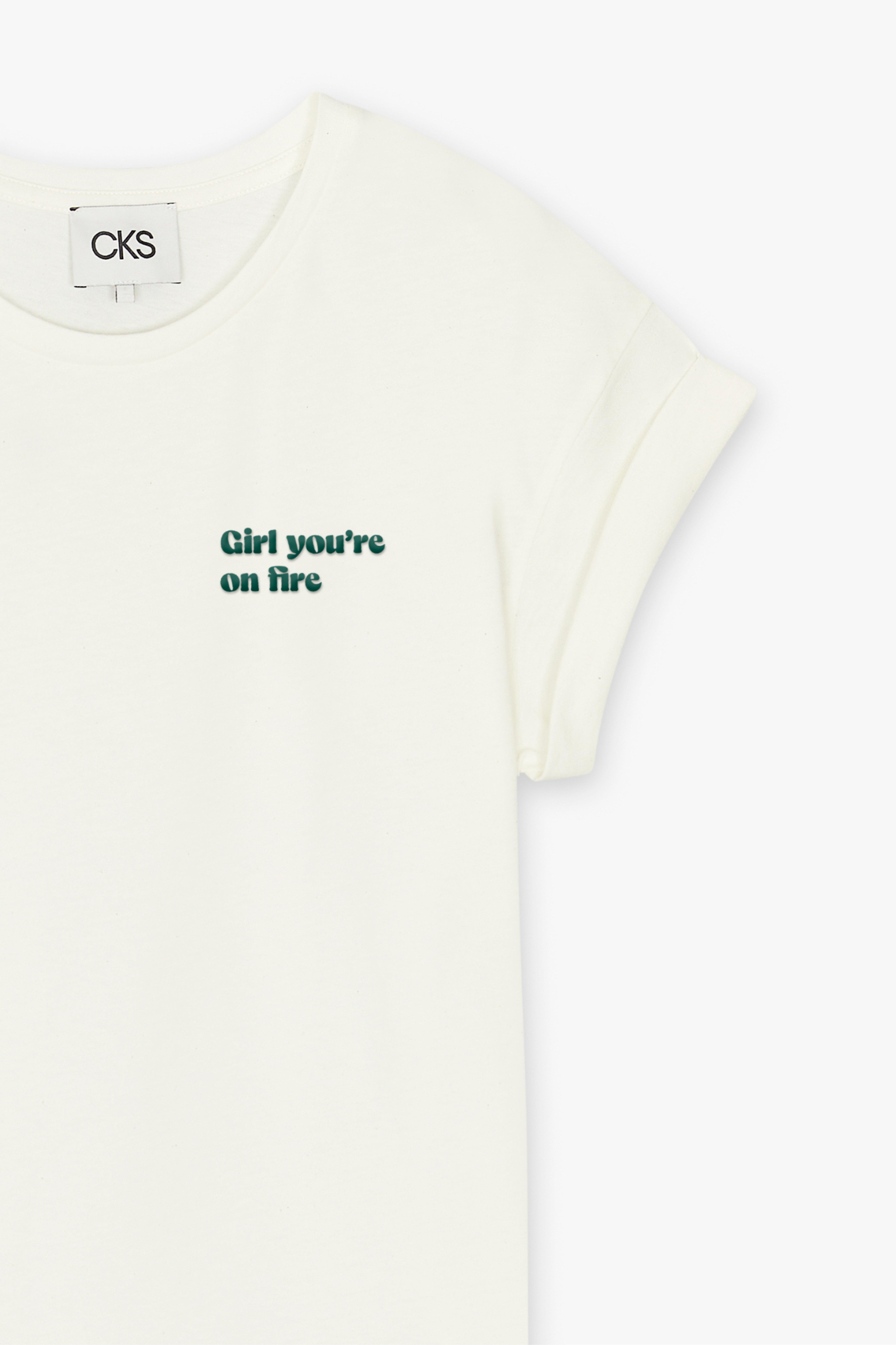 CKS Dames - JUNAGI - t-shirt korte mouwen - lichtbeige