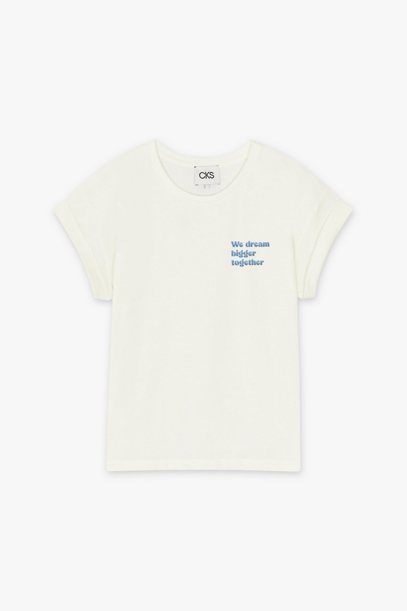 CKS Dames - JUNAWE - t-shirt korte mouwen - lichtbeige