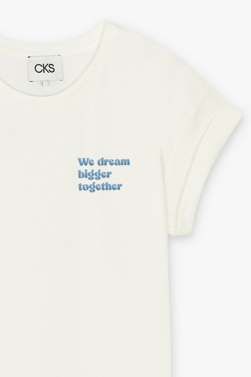 CKS Dames - JUNAWE - t-shirt korte mouwen - lichtbeige