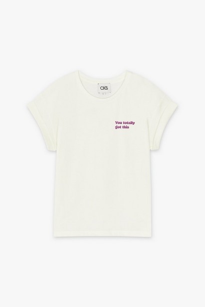 CKS Dames - JUNAYO - t-shirt korte mouwen - lichtbeige