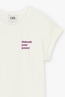 CKS Dames - JUNAUN - t-shirt korte mouwen - lichtbeige