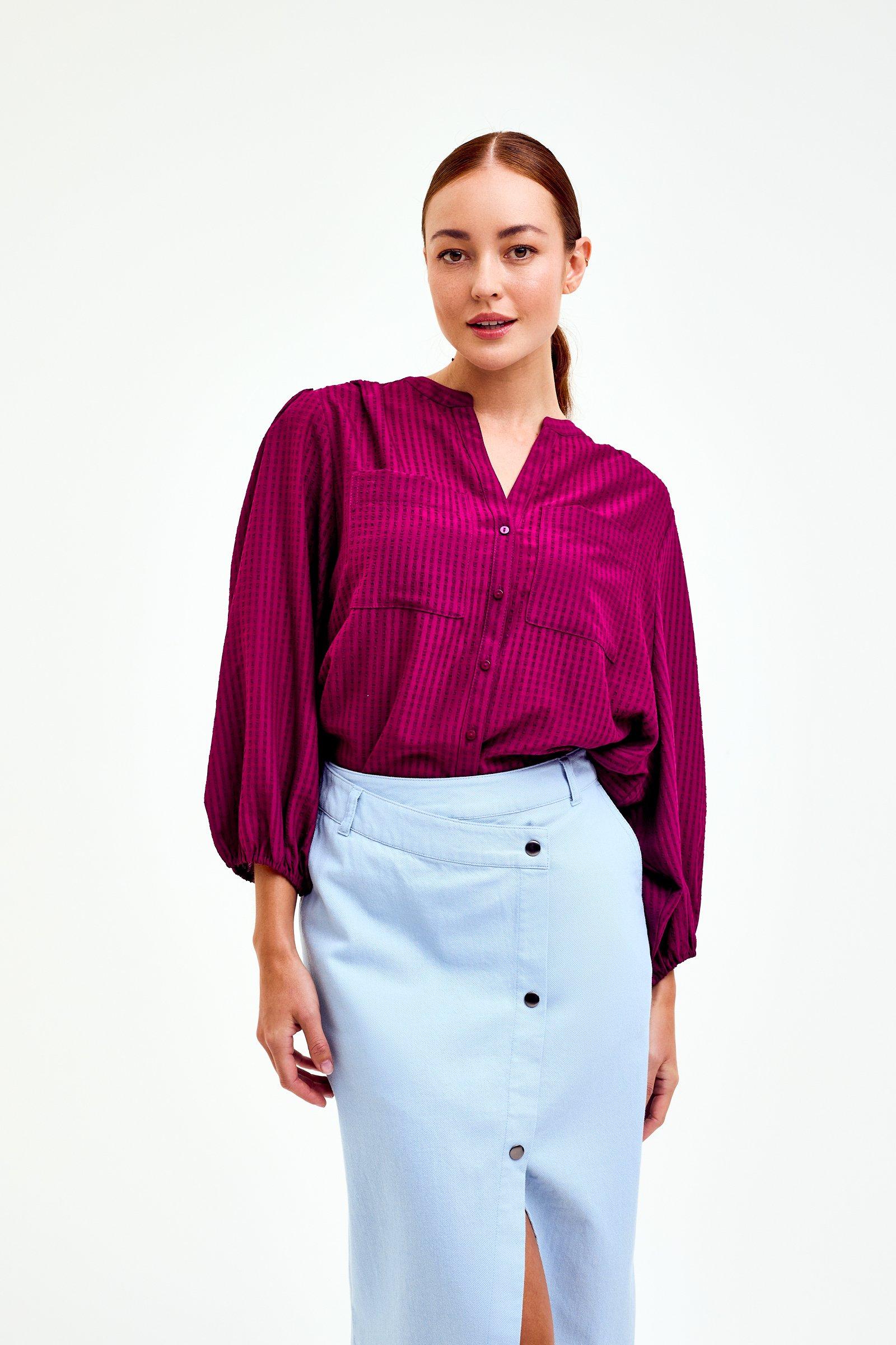 CKS Dames - WILD - Bluse Lange Ärmel - Violett