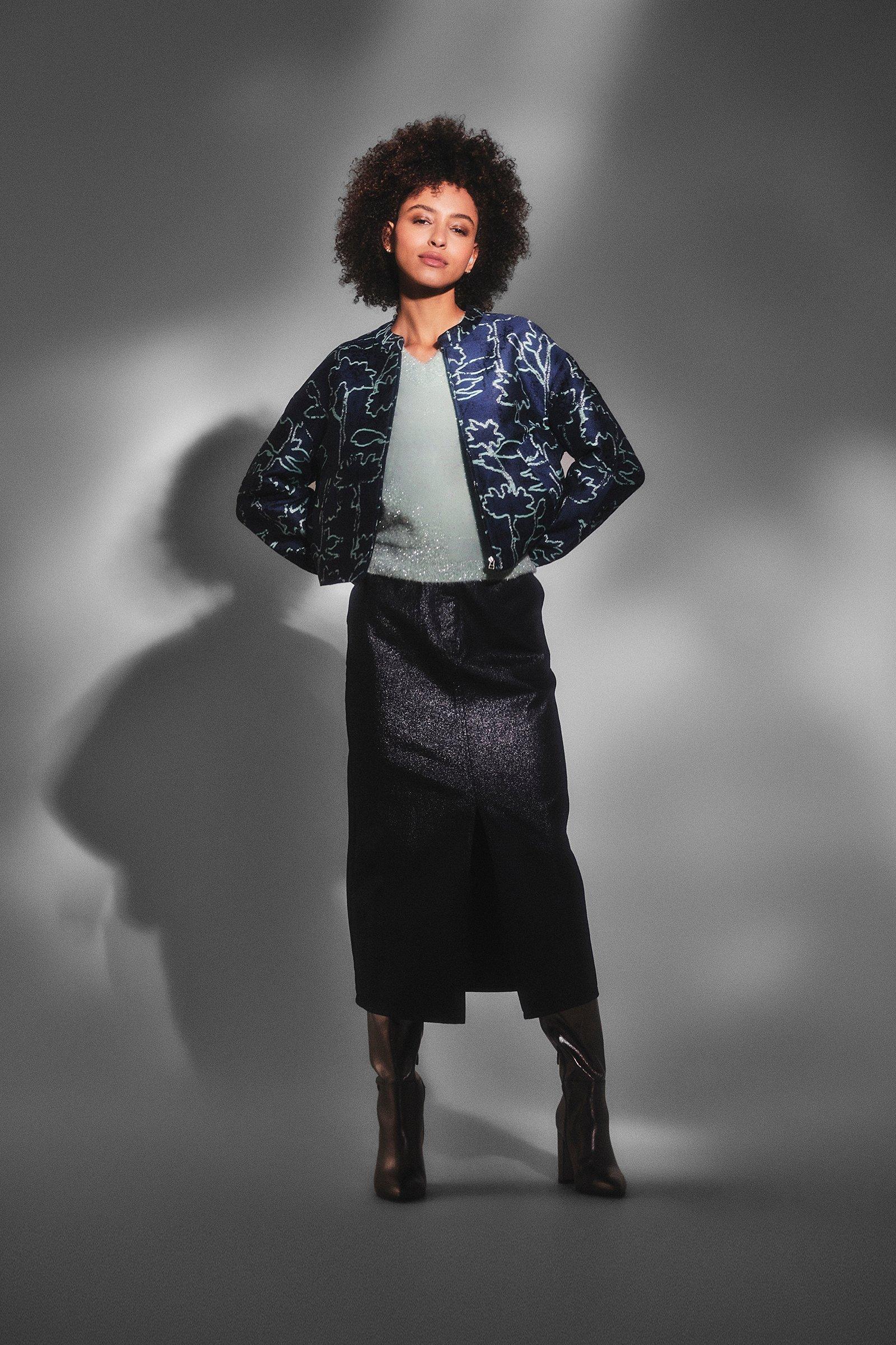 CKS Dames - SKIPPER - midi skirt - dark grey