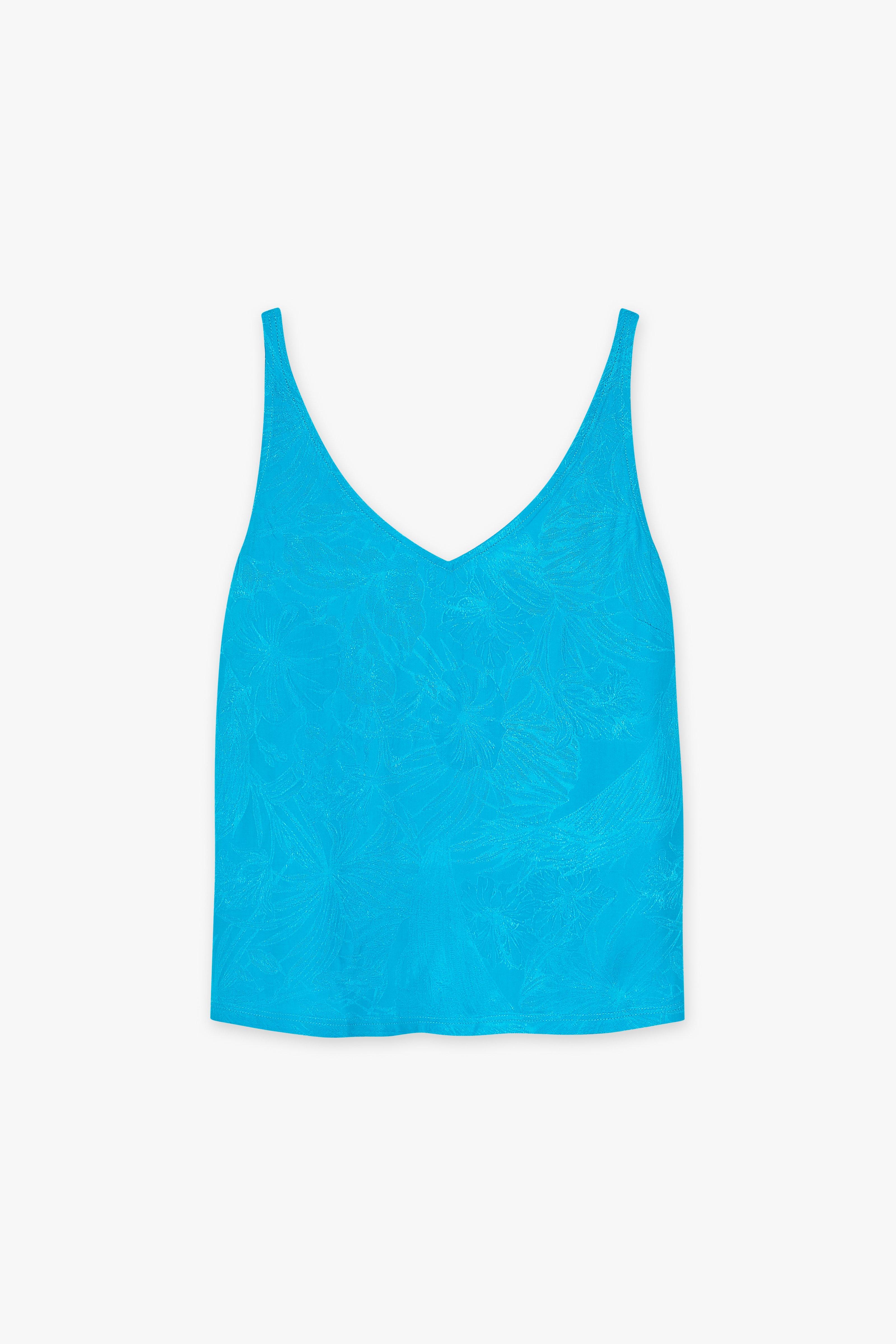 CKS Dames - NUWIKA - Bluse Ärmellos - Hellblau