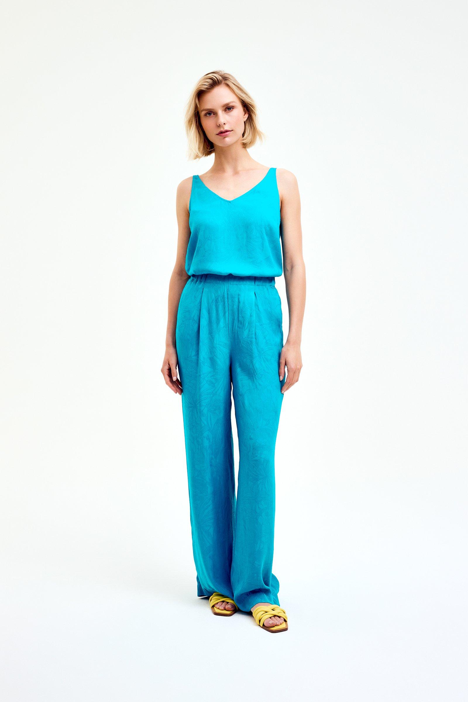 CKS Dames - NUWIKA - Bluse Ärmellos - Hellblau