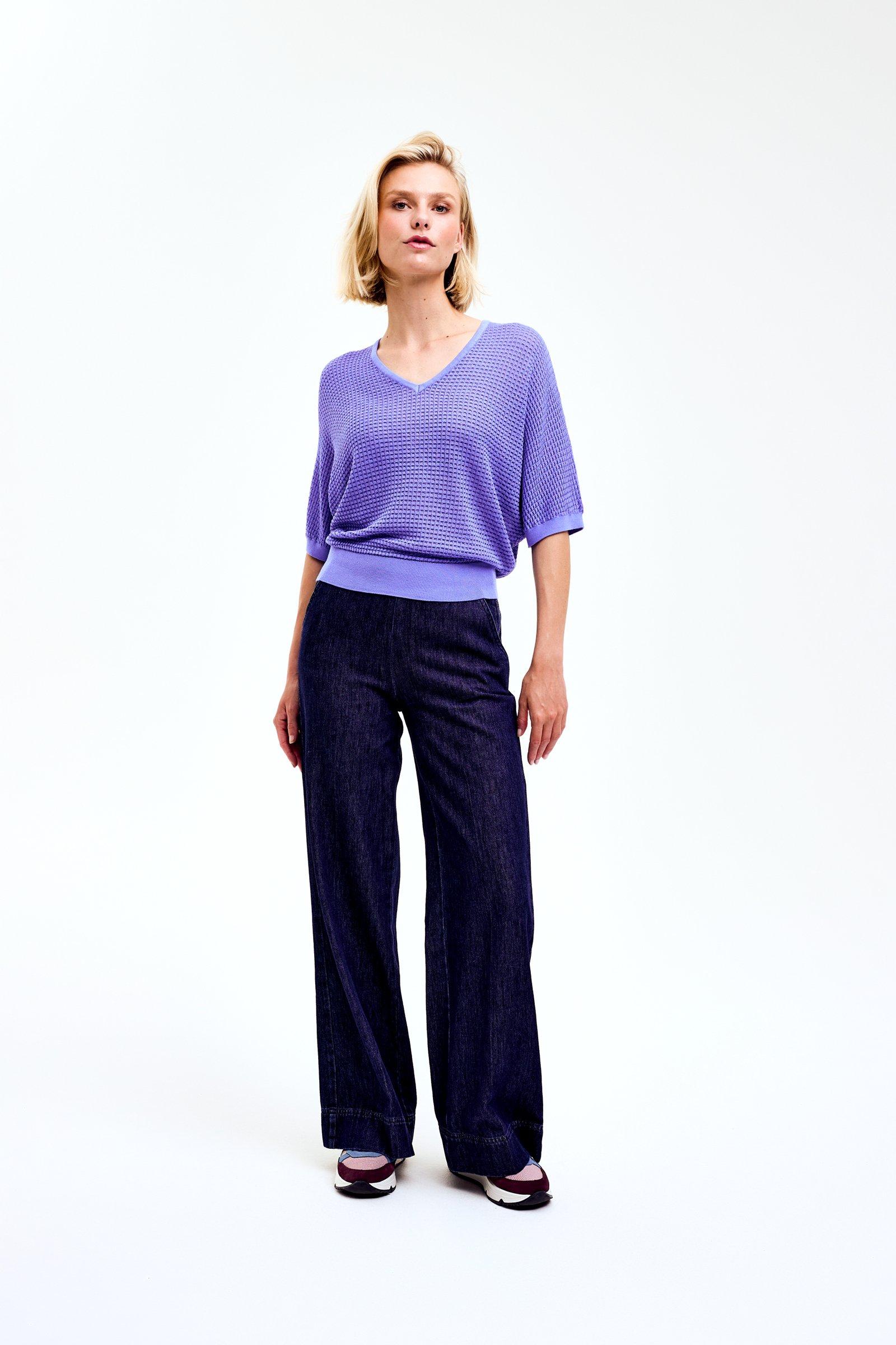CKS Dames - PRIK - knitted top - purple