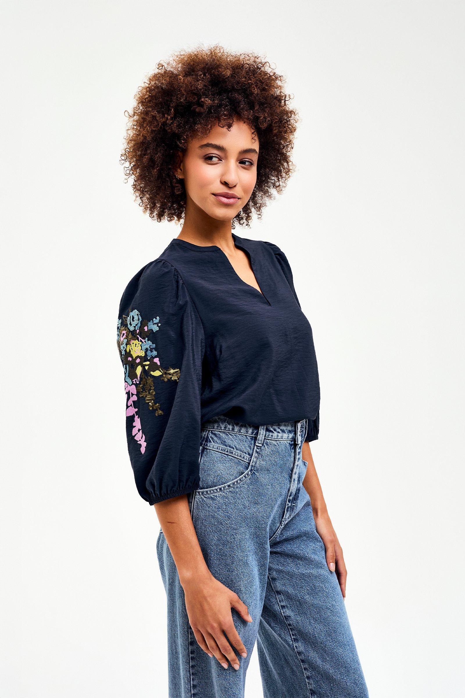 CKS - BULANI - blouse short sleeves - dark blue