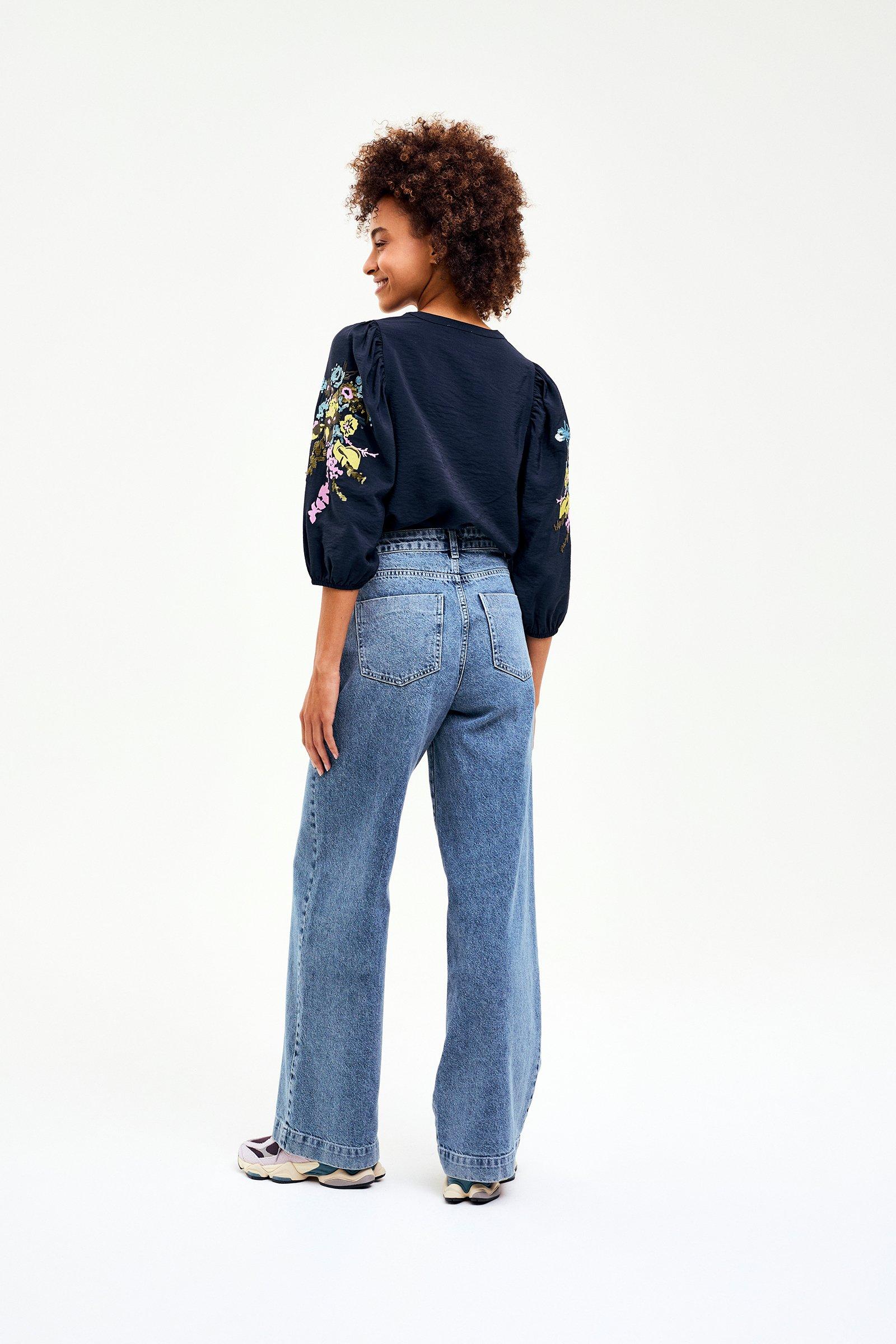 CKS - BULANI - blouse korte mouwen - donkerblauw