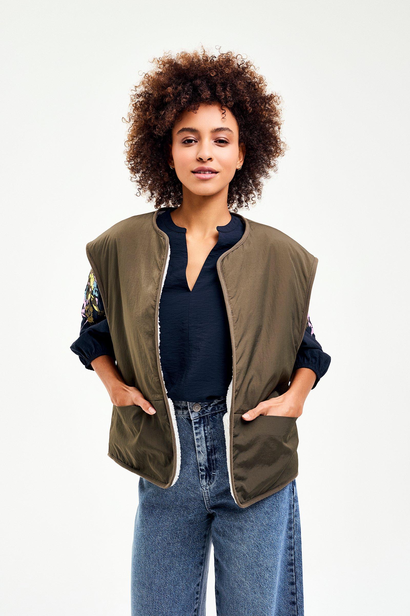 CKS - BULANI - blouse korte mouwen - donkerblauw