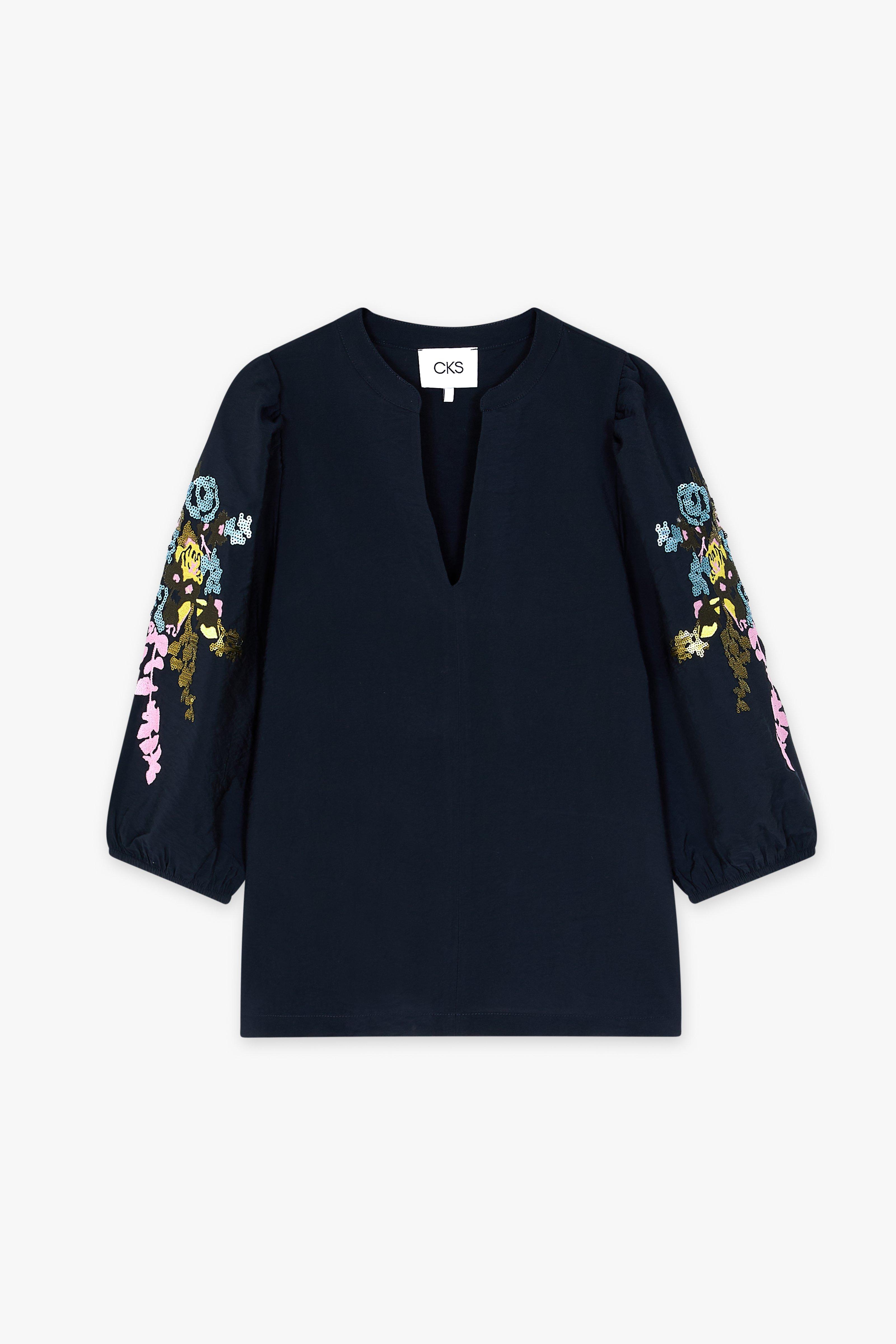 CKS - BULANI - blouse long sleeves - dark blue