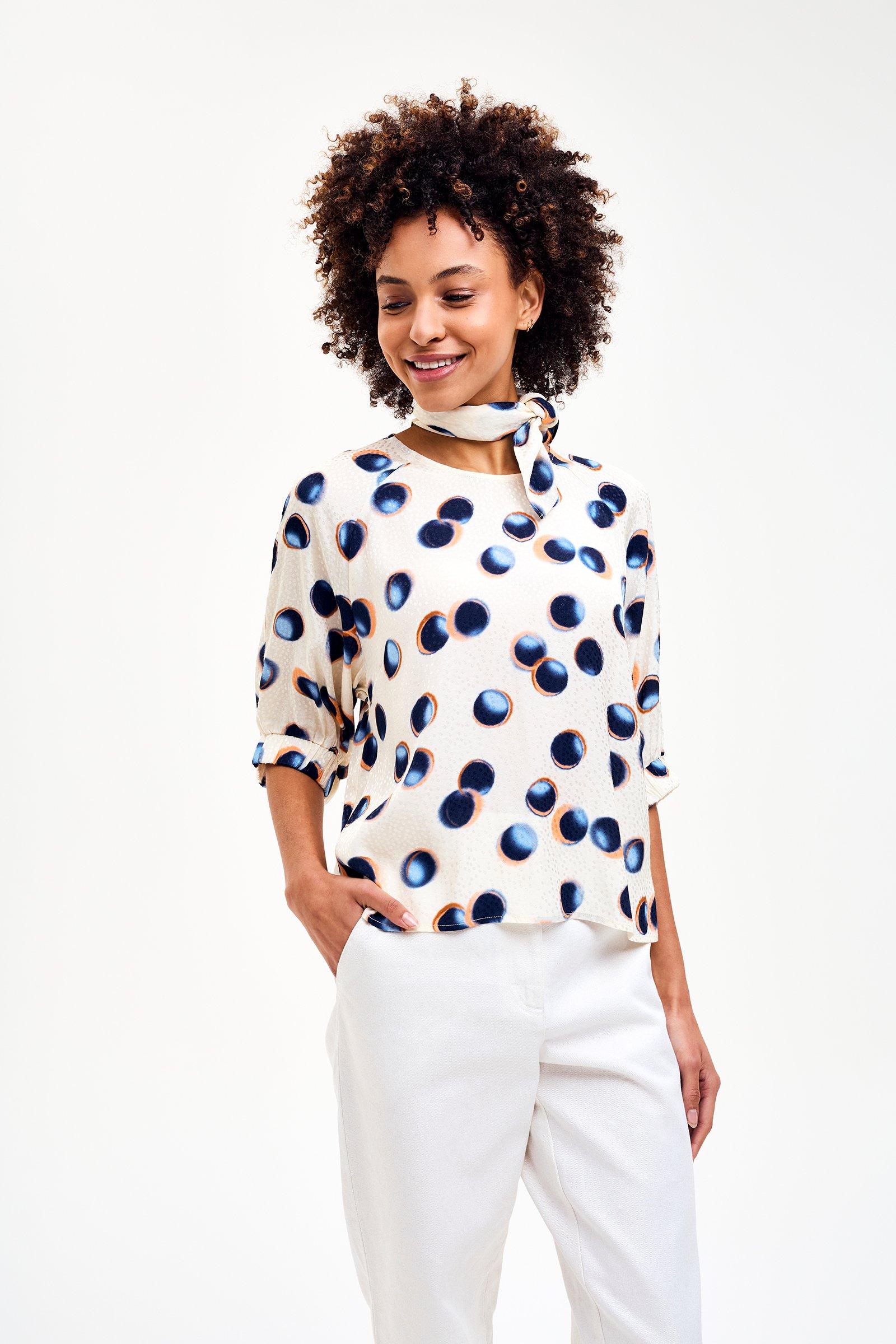 CKS - SERINA - blouse korte mouwen - lichtbeige