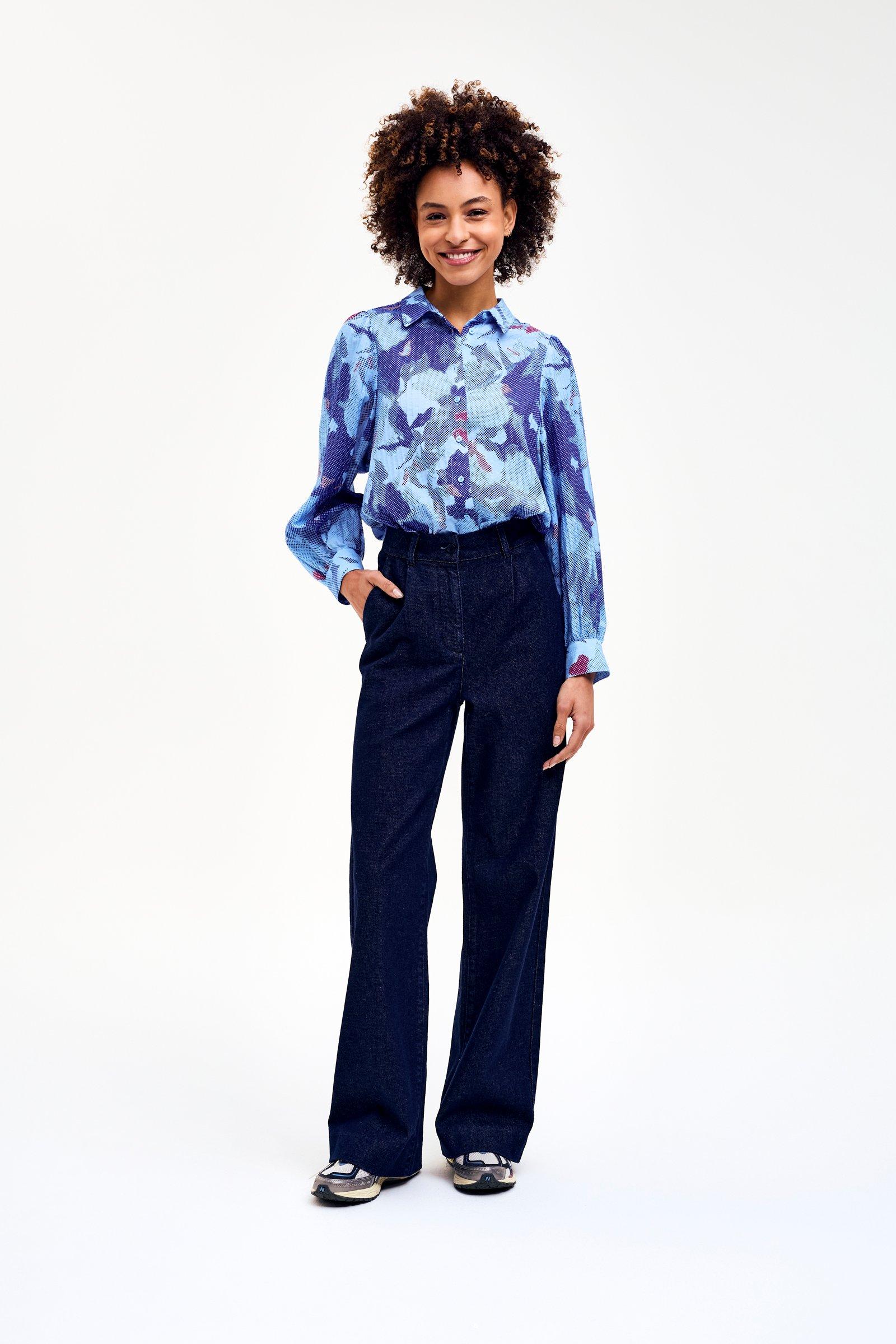 CKS - SHICKO - blouse korte mouwen - blauw