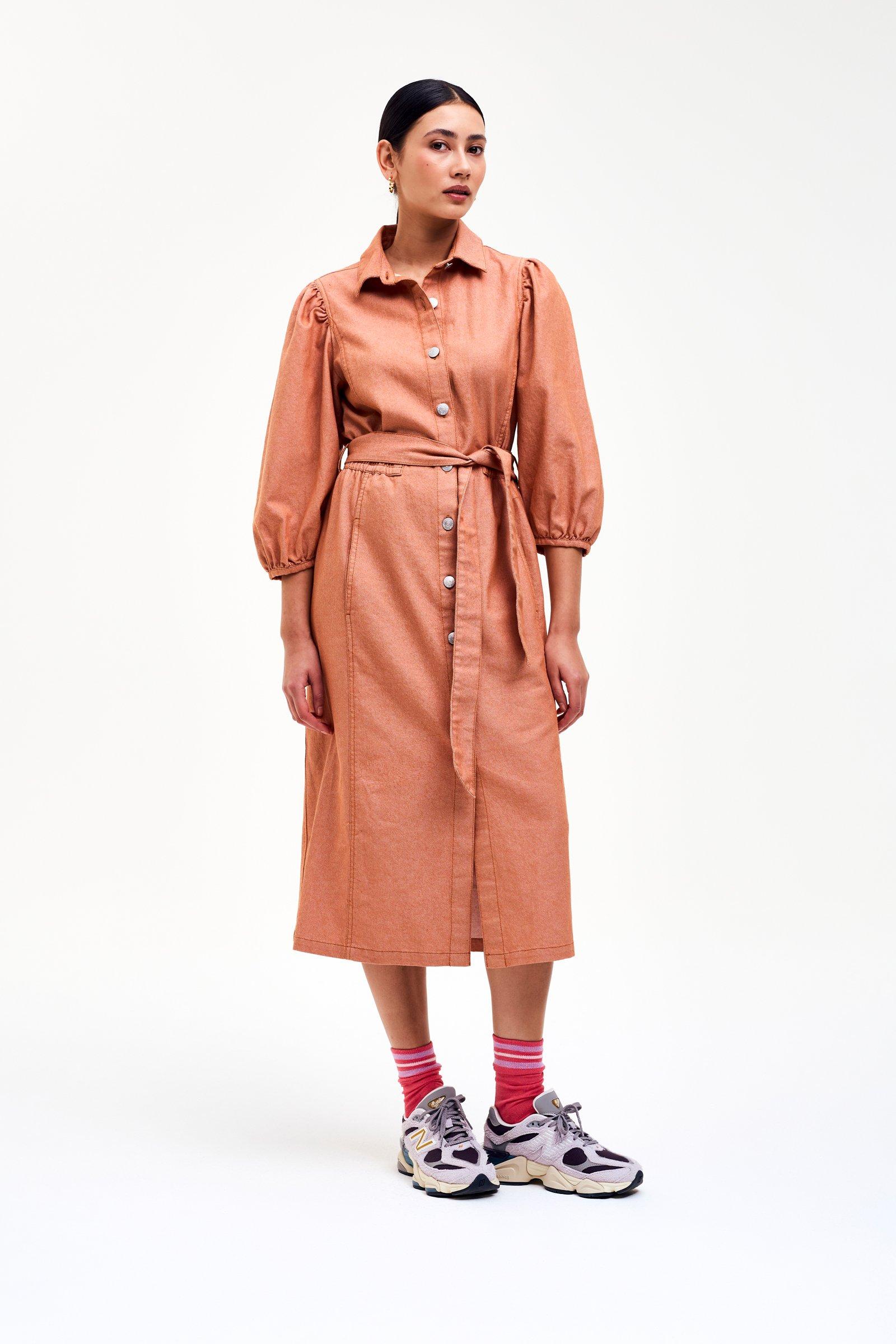 CKS - IVORYS - robe midi - brun