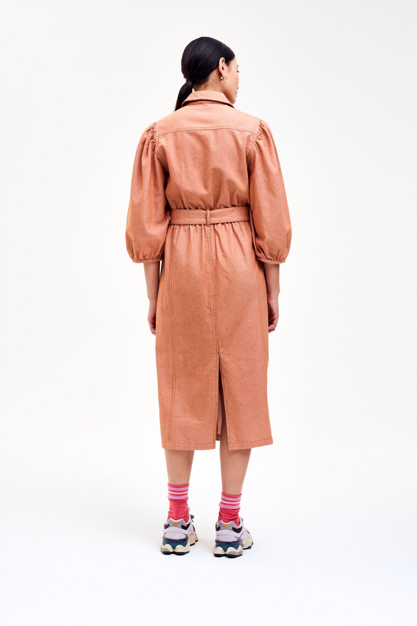 CKS - IVORYS - robe midi - brun