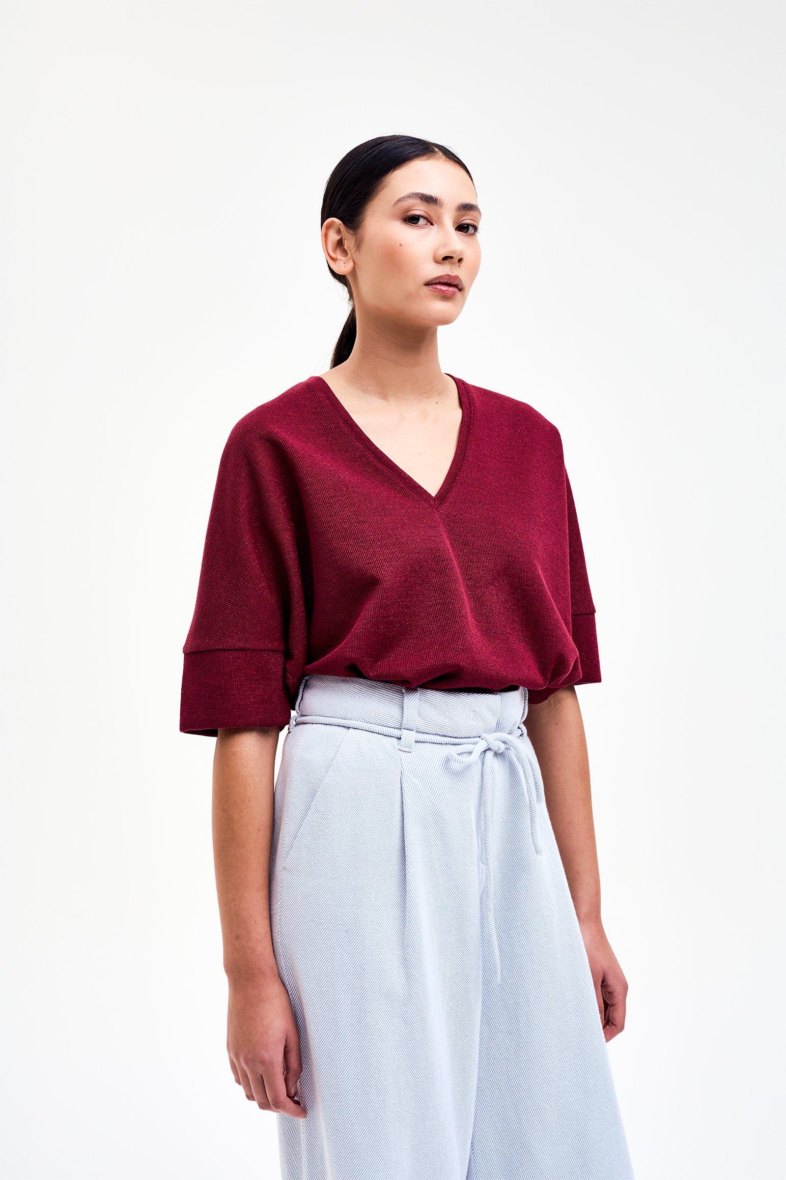 CKS - ELDODEEP - t-shirt short sleeves - dark red