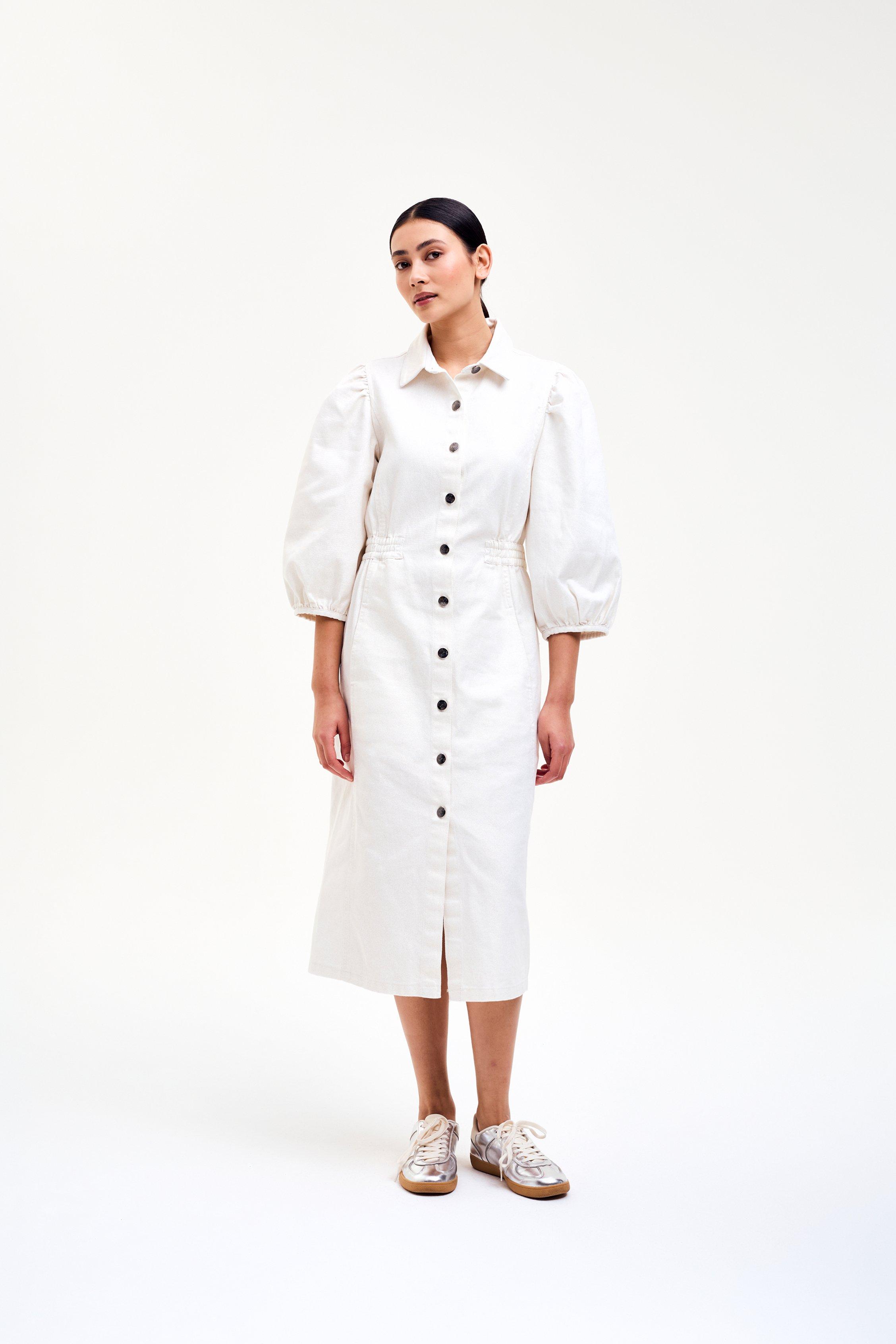 CKS - IVORYS - Midi-Kleid - Dunkelgelb